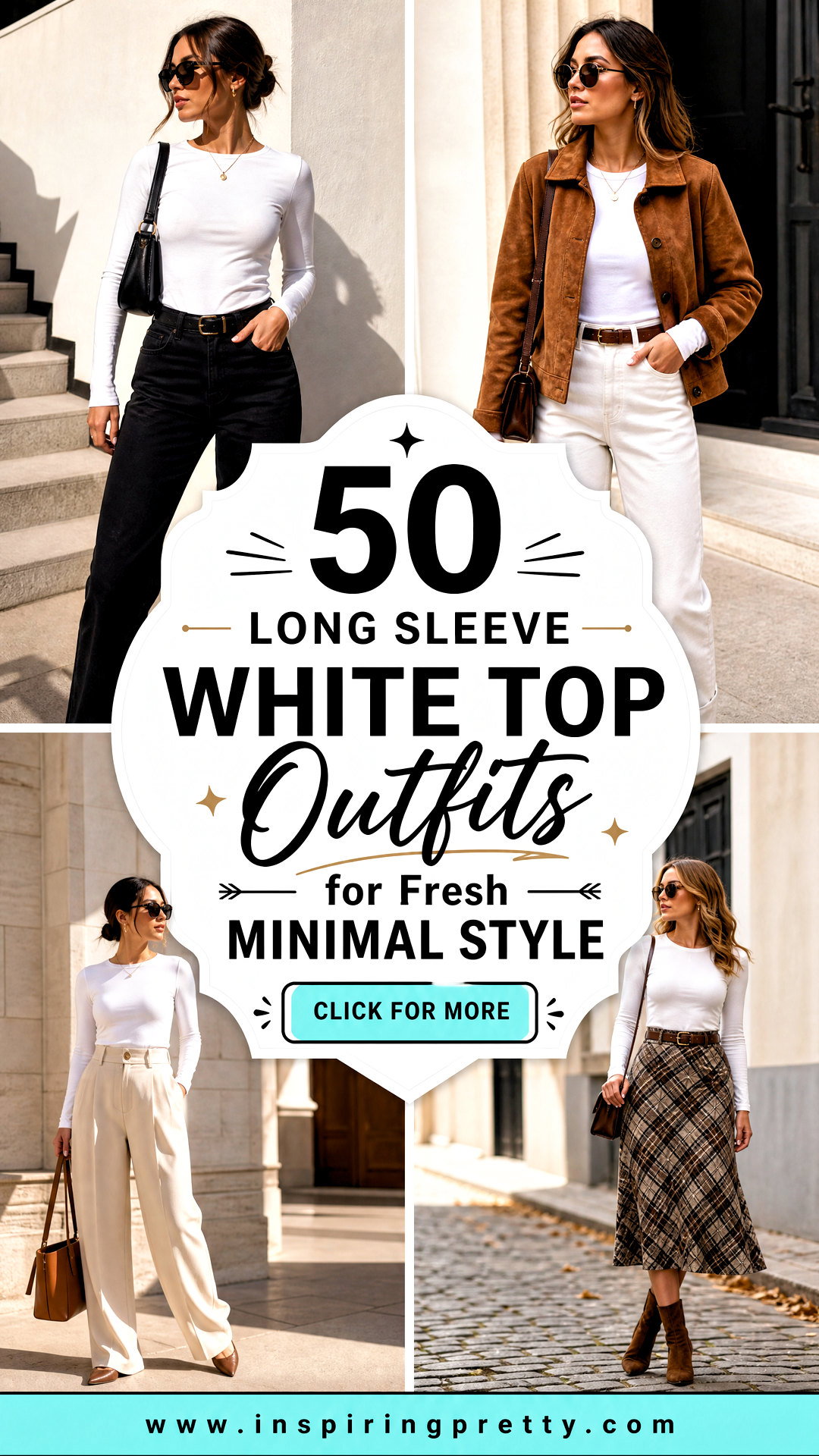 50 Long Sleeve White Top Outfits for Fresh Minimal Style - 50 Long Sleeve White Top Outfits for Fresh Minimal Style
