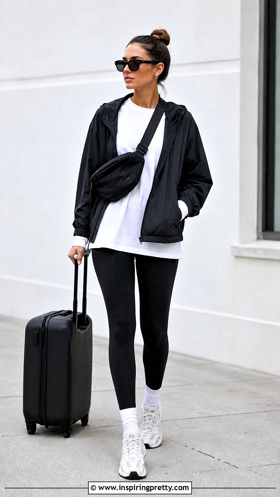 Long Sleeve White Top With Black Leggings - 50 long sleeve white top outfits