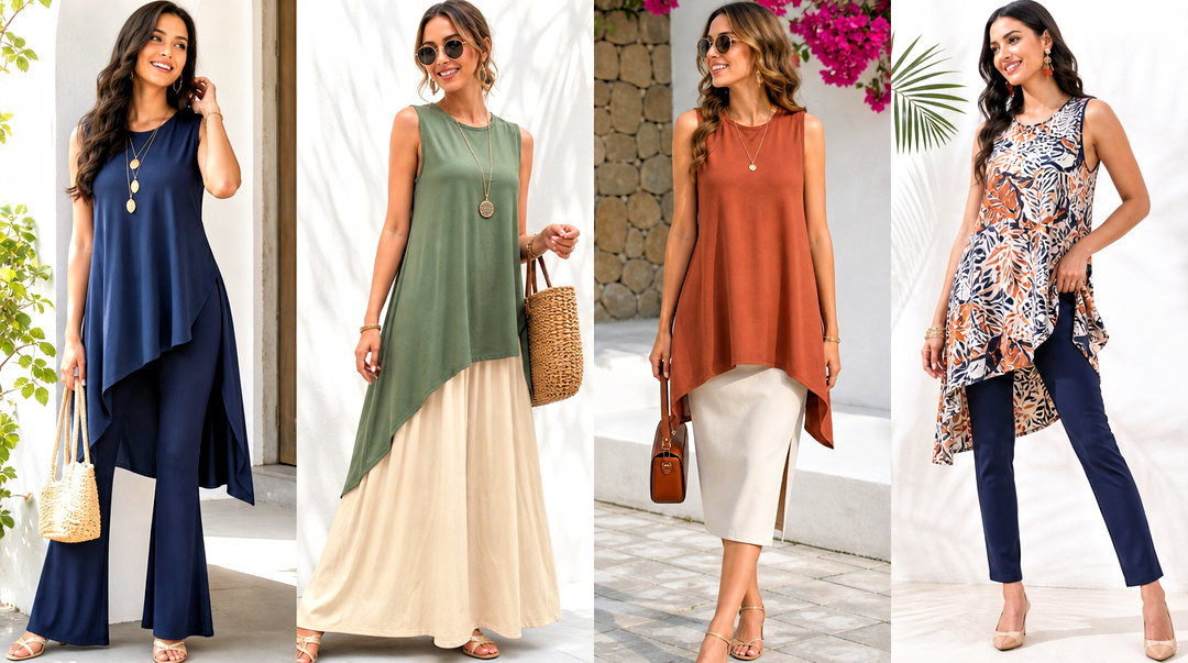 20 Long Sleeveless Tunic Tops Outfit Ideas for Easy Layering