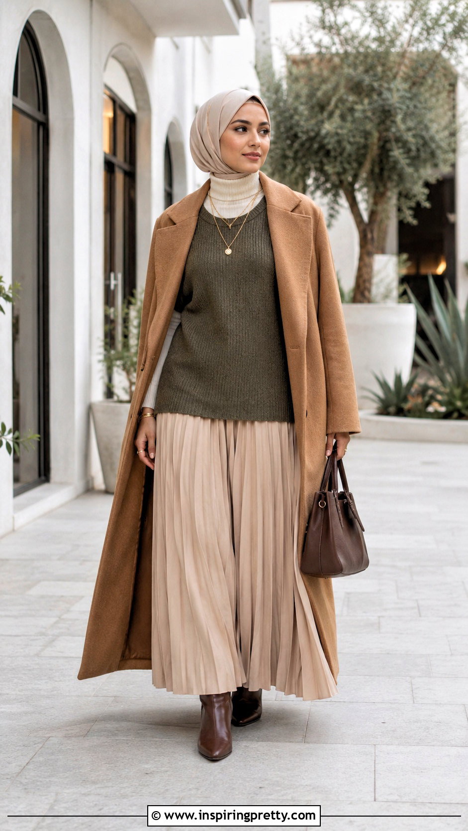 Long Tank Top Over Turtleneck With Maxi Skirt for Modest Outfits - 50 tank top over long sleeve outfit ideas
