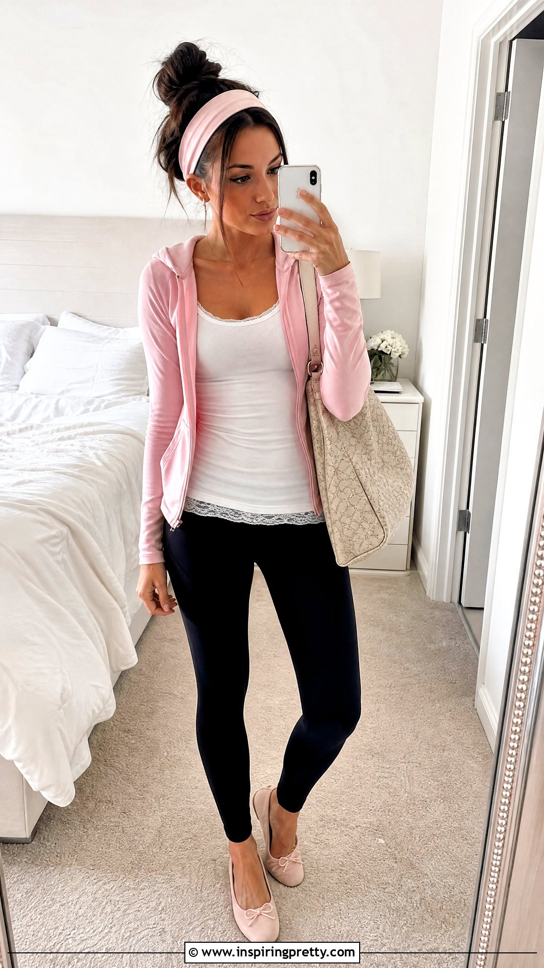 Long Tank Top With Leggings And Zip Hoodie - 25 early 2000s tank tops outfit ideas
