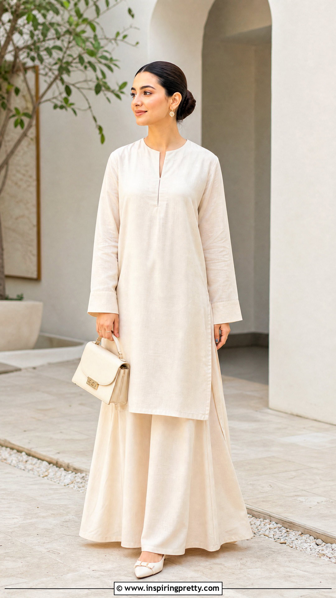 Long Tunic Top And Maxi Skirt Set - 50 matching skirt and top set outfit ideas