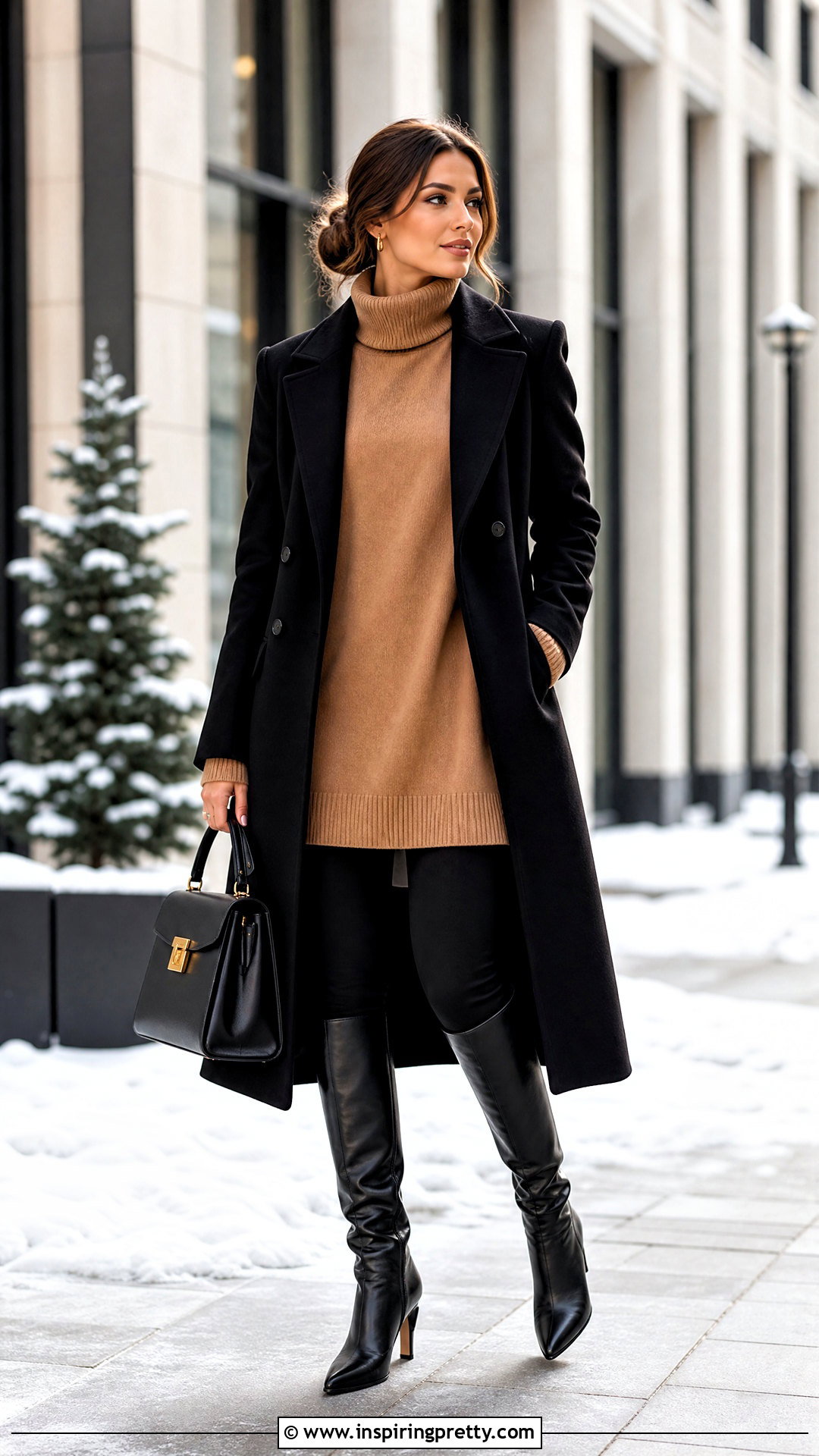 Long Turtleneck Top With Leggings - 50 long tops for women