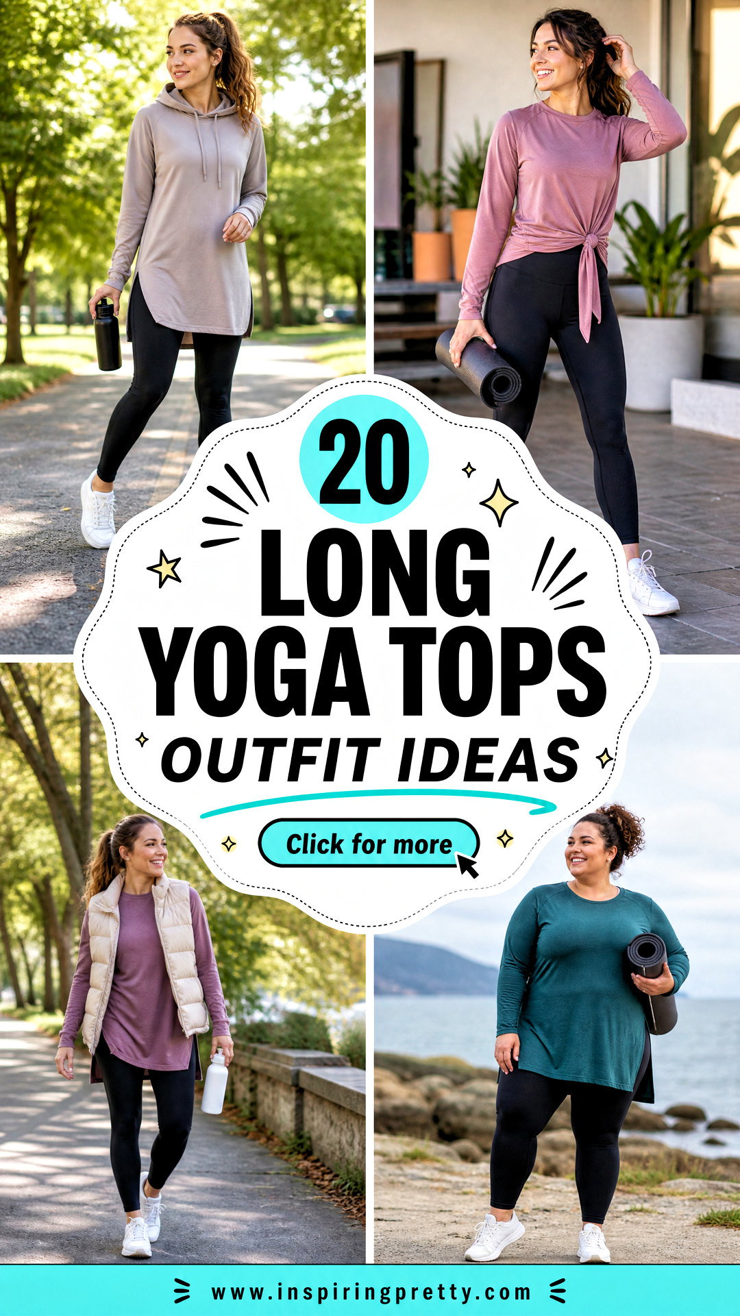 20 Long Yoga Tops Outfit Ideas for Comfortable Active Days - 20 Long Yoga Tops Outfit Ideas for Comfortable Active Days