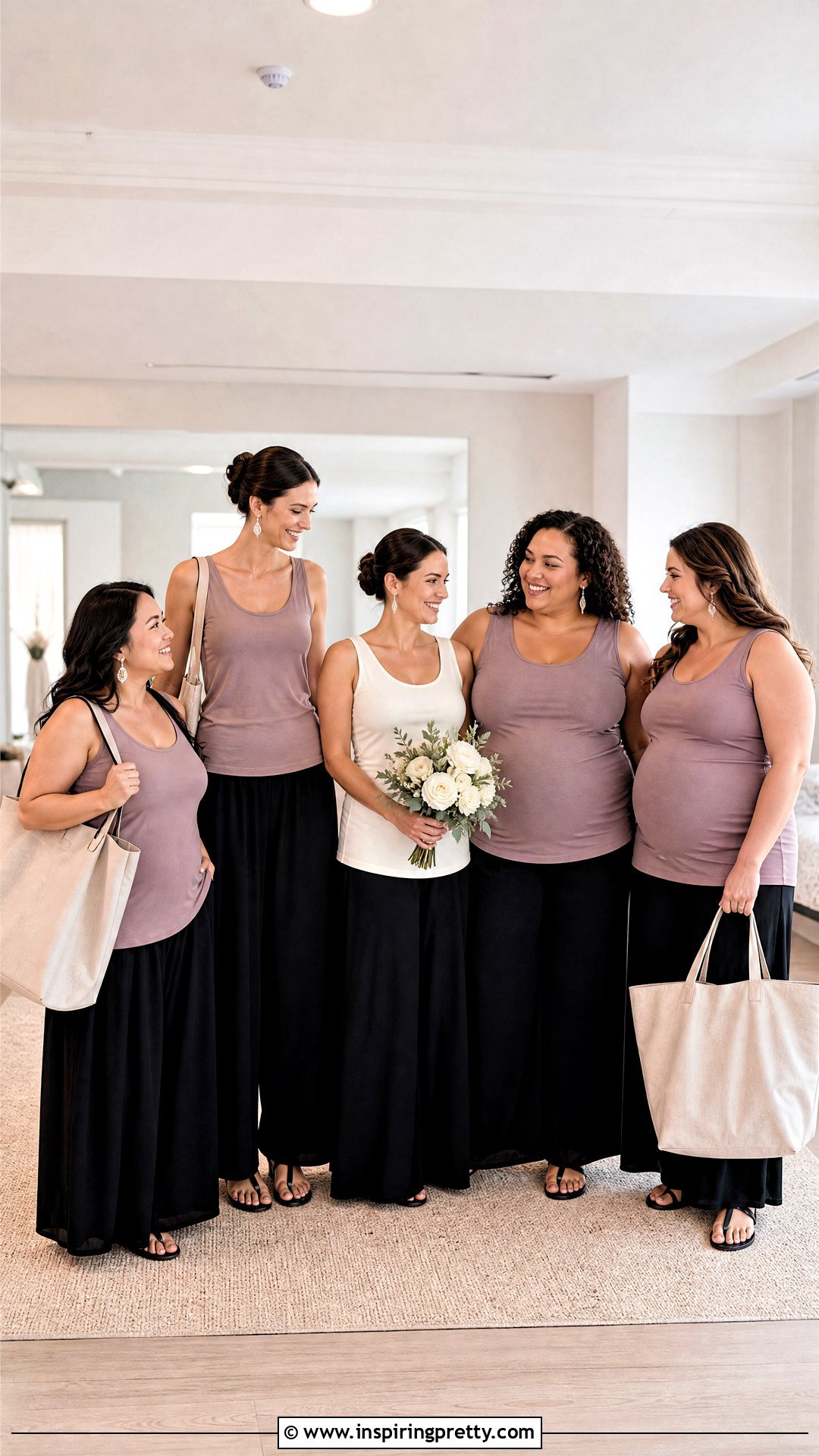 Longline Bridal Party Tank Tops With Palazzo Pants - 25 bridal party tank tops outfit ideas