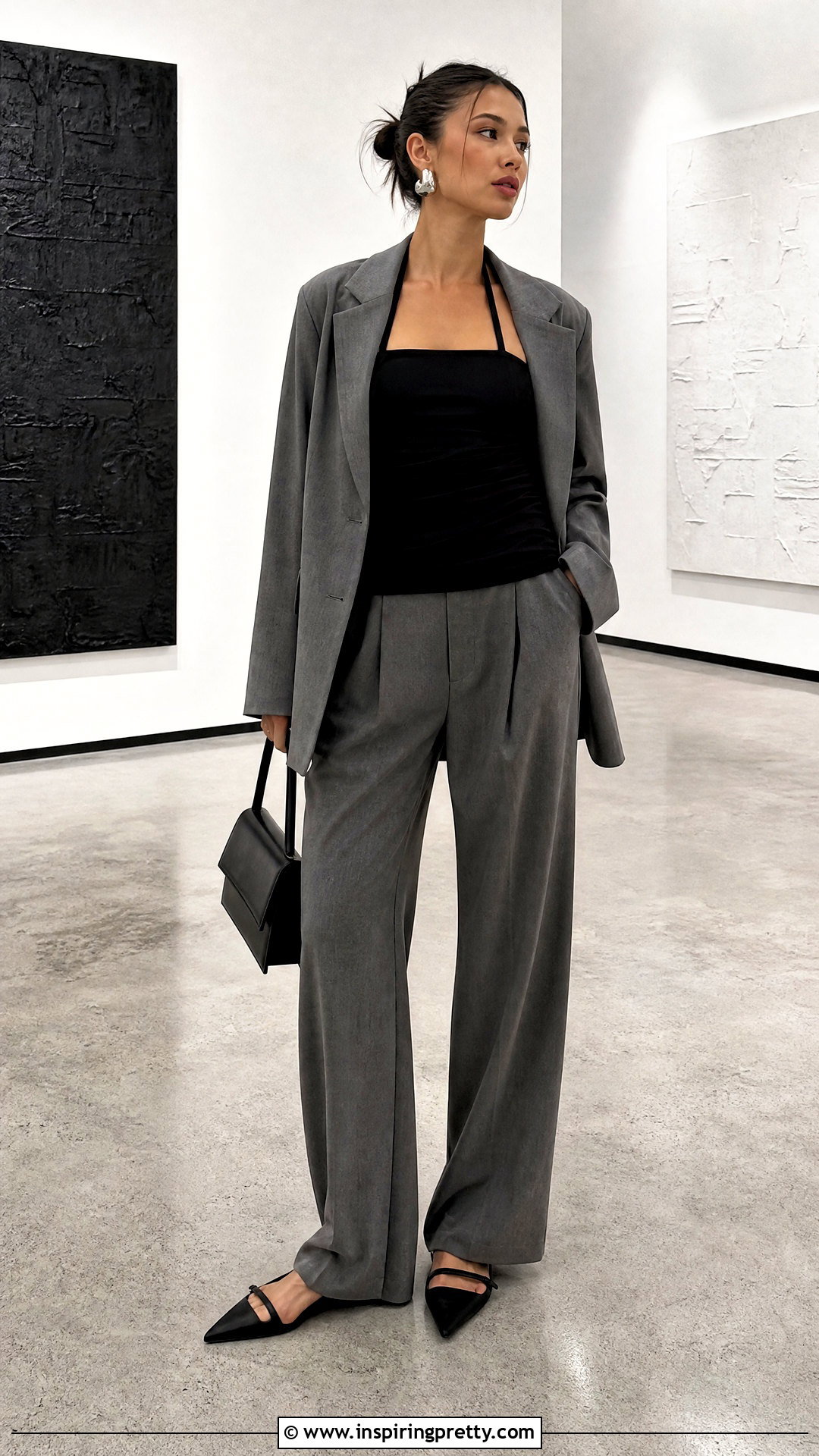 Longline Tube Top With Bralette And Tailored Trousers - 20 tube top with bralette underneath outfit ideas