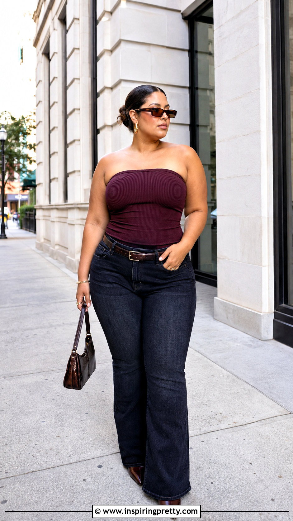Longline Tube Top With Flare Jeans - 25 early 2000s tube tops