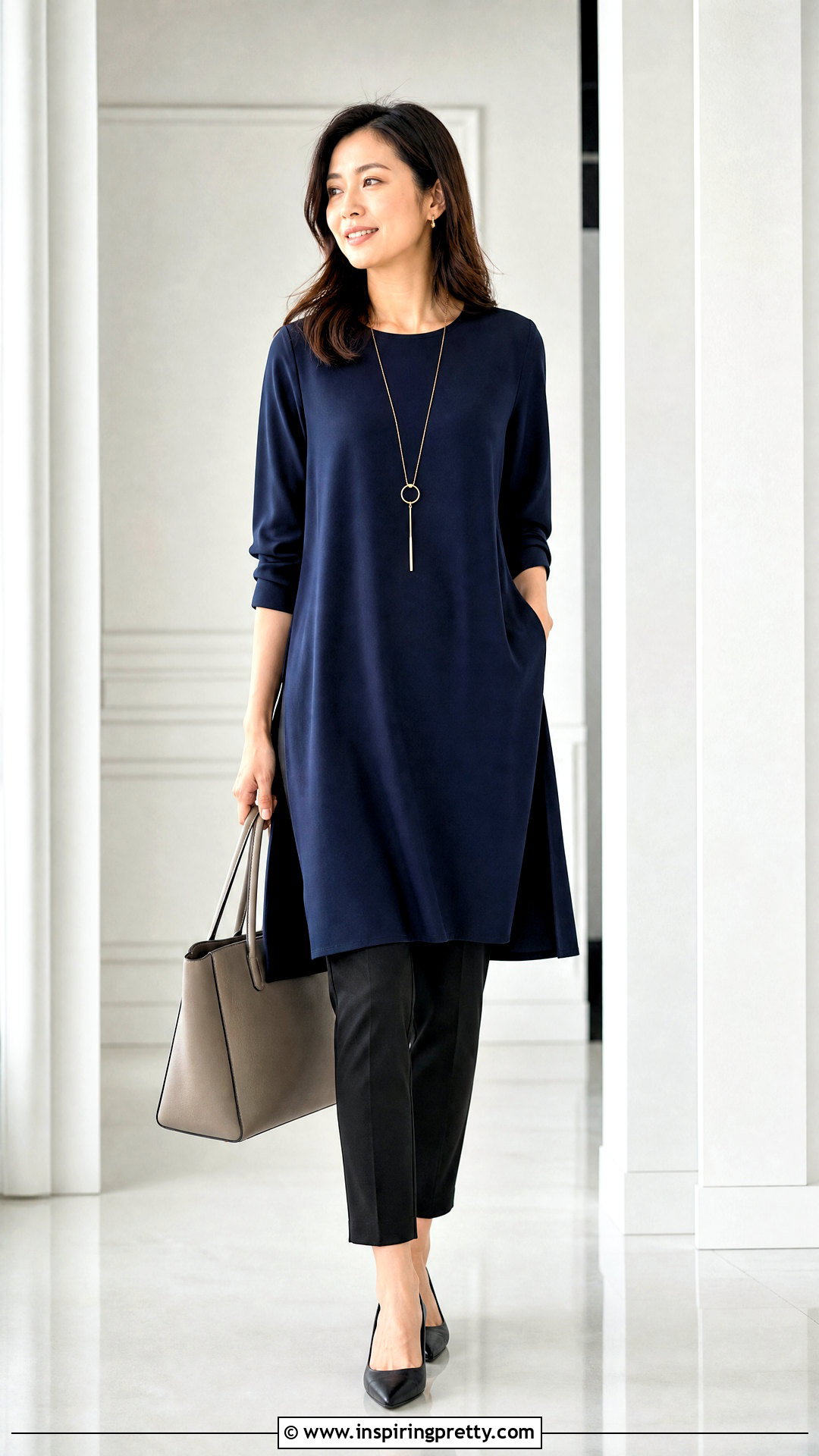 Longline Tunic Top With Slim Trousers - 50 trending tops for women