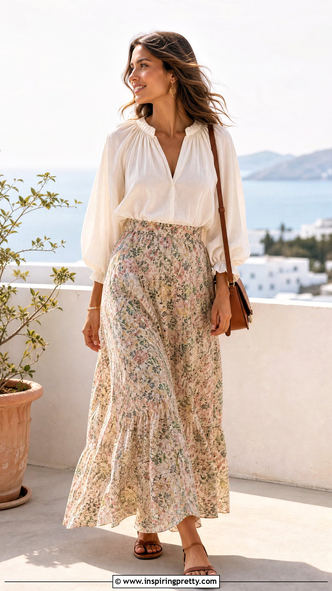Loose Blouse And Maxi Skirt Outfit - 50 loose top outfit ideas