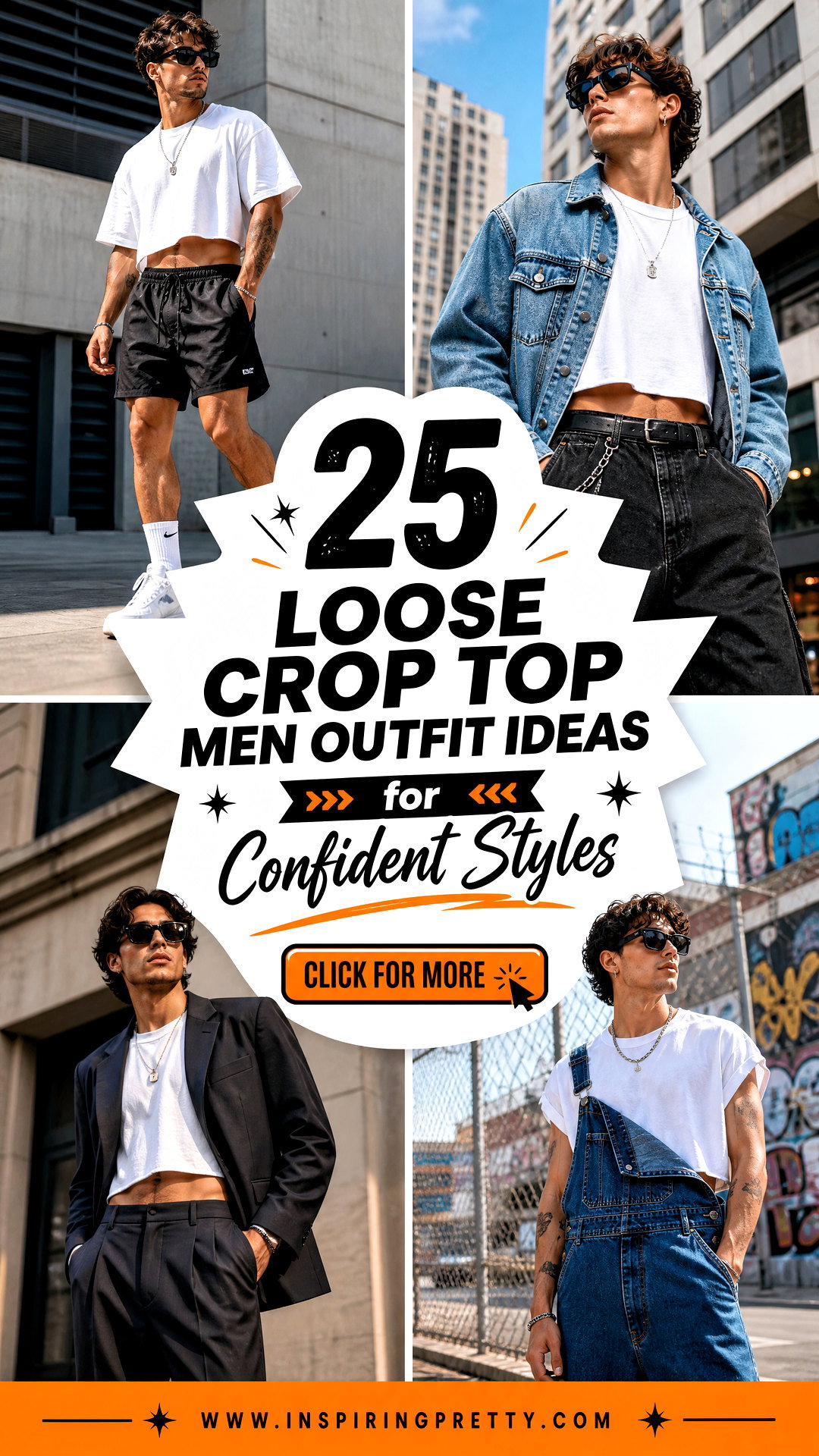 25 Loose Crop Top Men Outfit Ideas for Confident Styles - 25 Loose Crop Top Men Outfit Ideas for Confident Styles