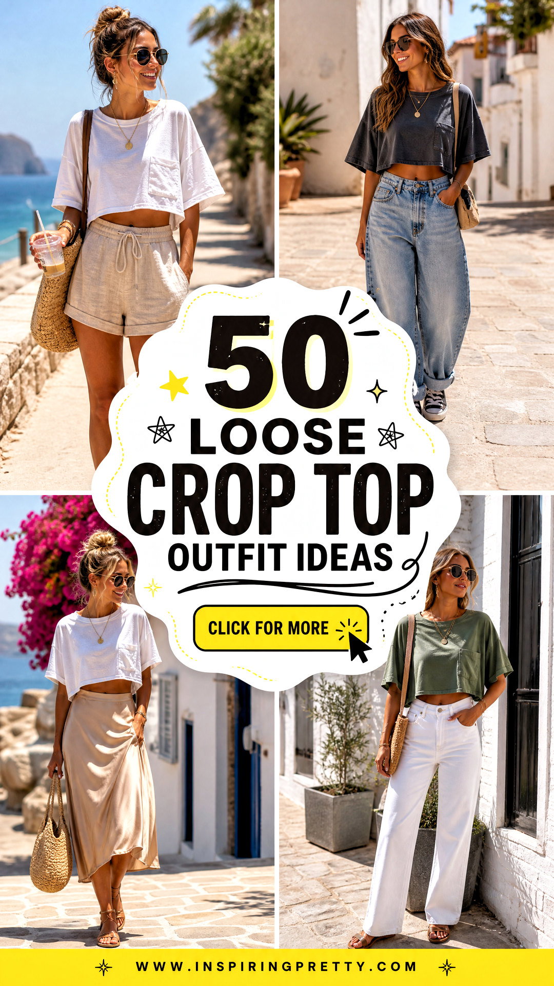 50 Loose Crop Top Outfit Ideas for Relaxed Summer Style - 50 Loose Crop Top Outfit Ideas for Relaxed Summer Style
