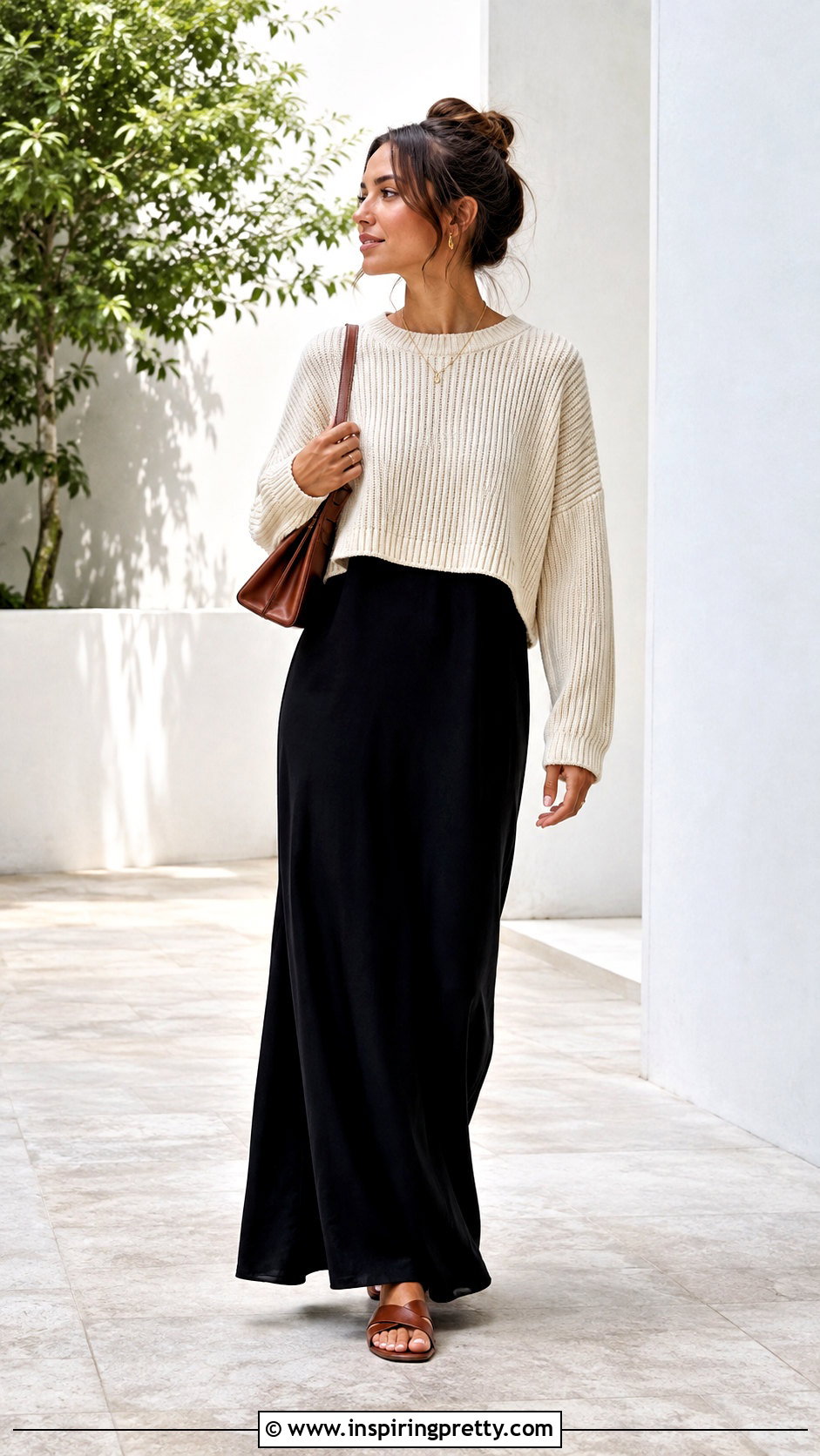 Loose Crop Top Over A Maxi Dress - 50 loose crop top outfits