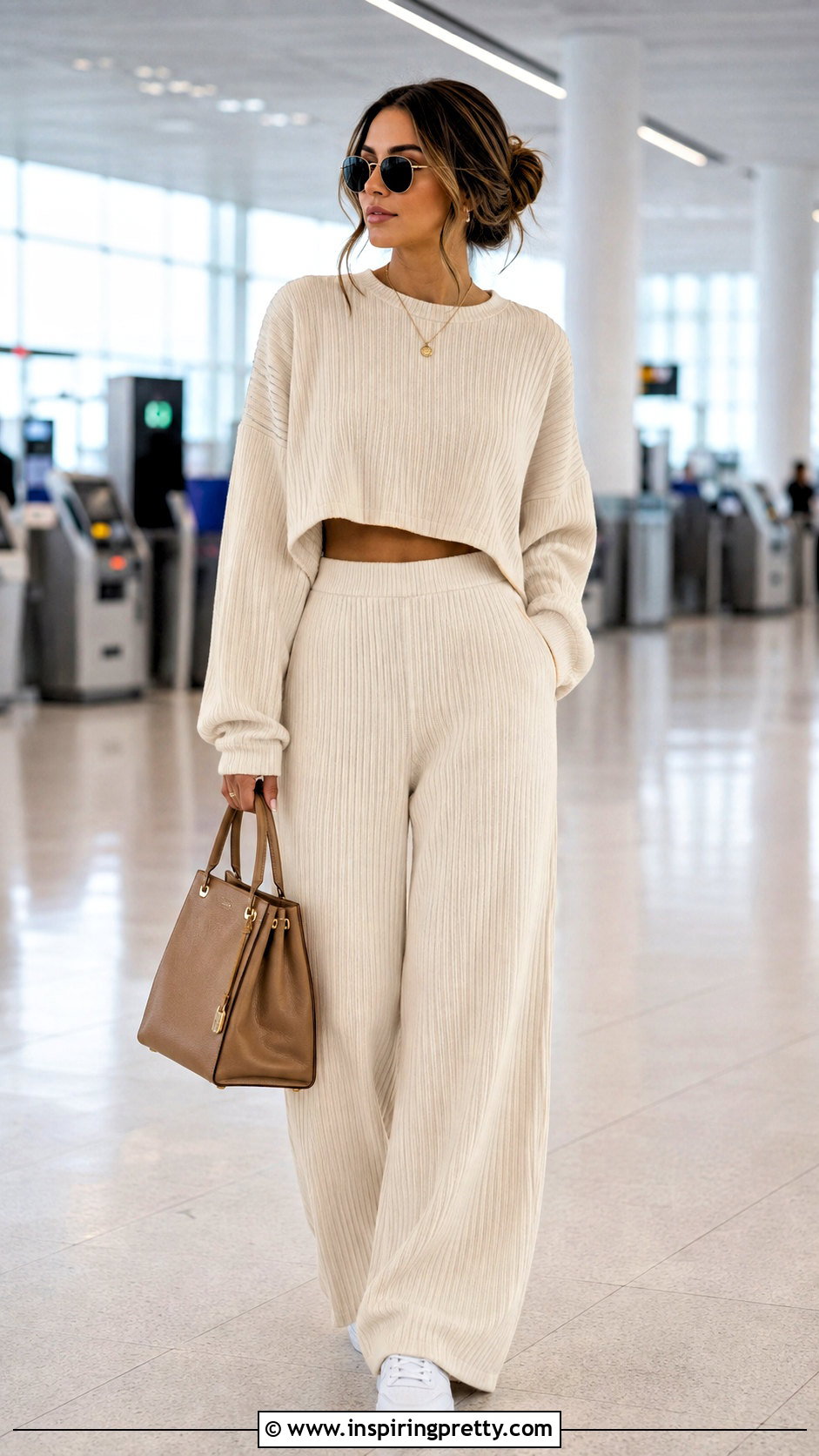 Loose Crop Top With Matching Wide Leg Pants - 50 loose crop top outfit ideas