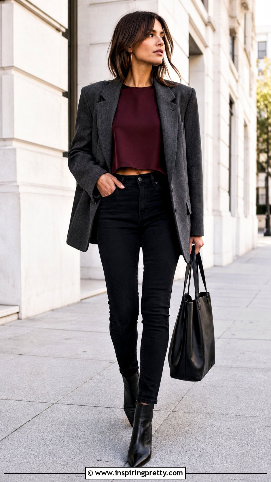 Loose Crop Top With Skinny Jeans - 50 loose crop top outfit ideas