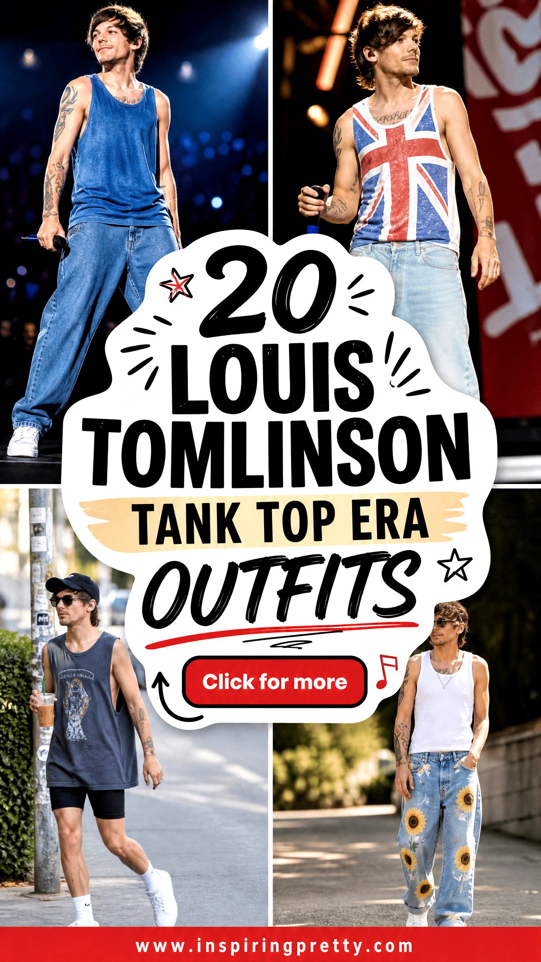 20 Louis Tomlinson Tank Top Era Outfits for Fan Style - 20 Louis Tomlinson Tank Top Era Outfits for Fan Style