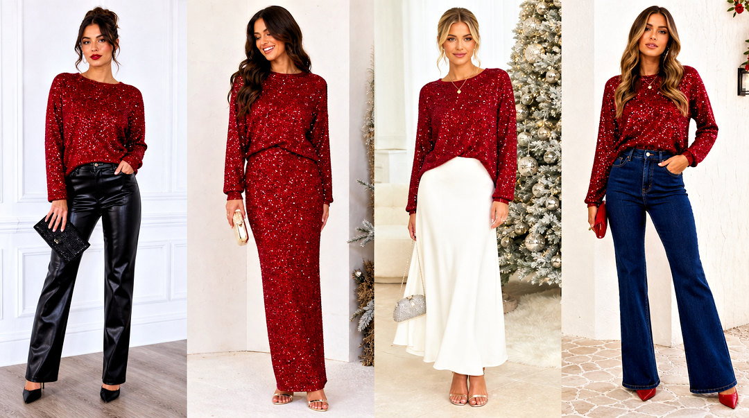 20 Love Galore Sequin Knit Top Outfit Ideas for Party Style