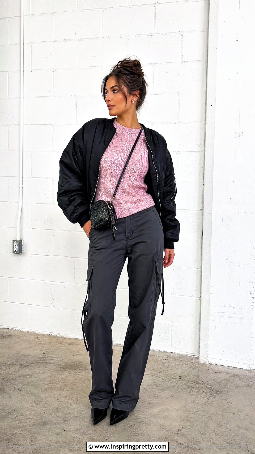 Love Galore Sequin Knit Top With Cargo Pants - 20 love galore sequin knit top outfit ideas