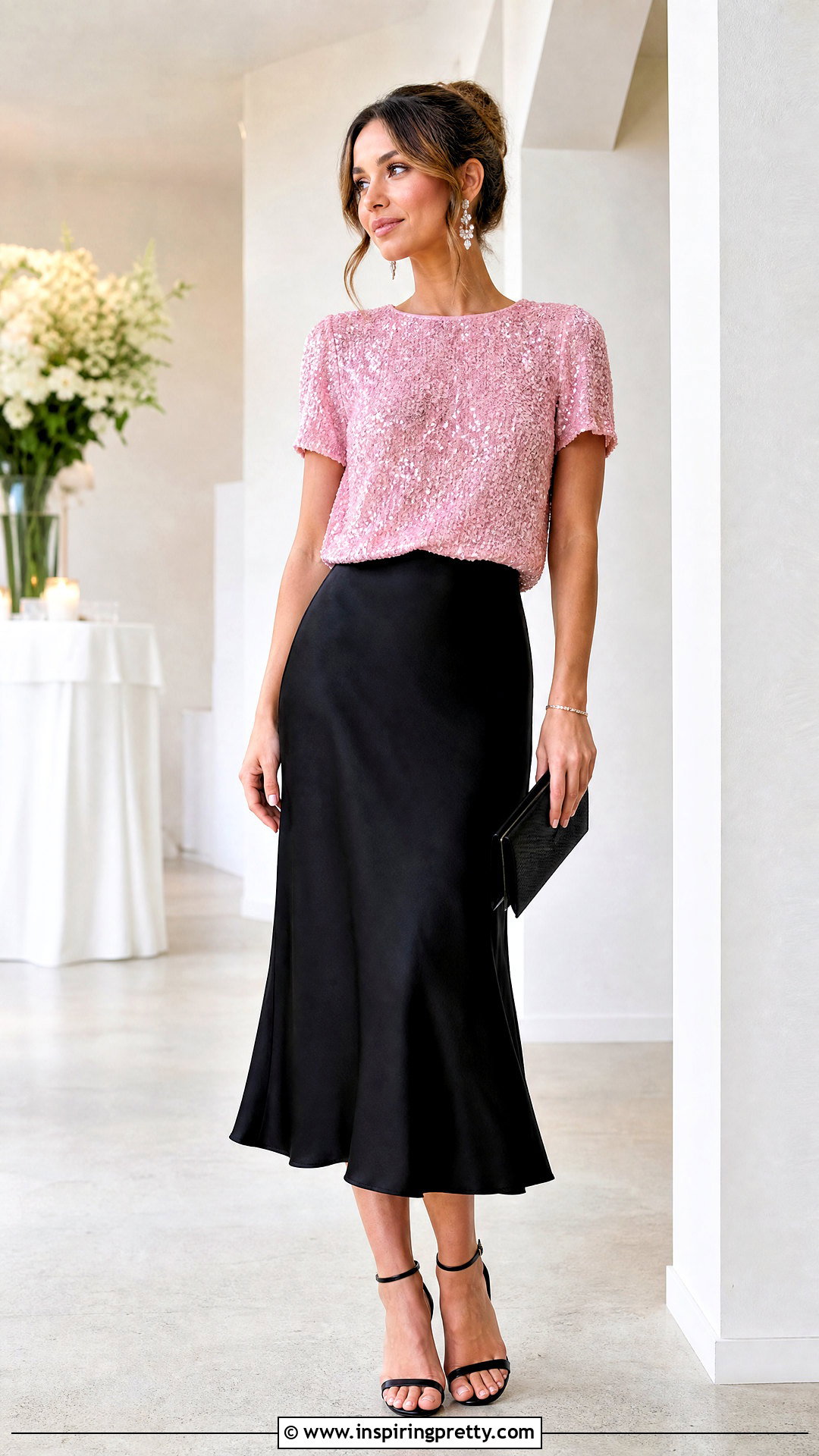 Love Galore Sequin Knit Top With Satin Midi Skirt - 20 love galore sequin knit top outfit ideas