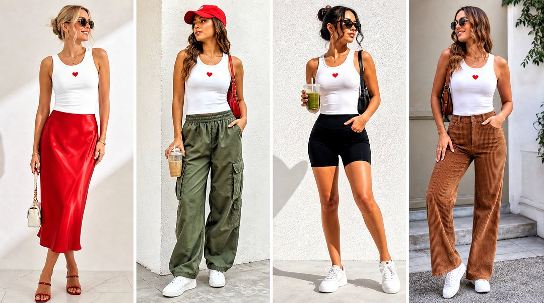 25 Love Tank Top Outfit Ideas for Sweet Everyday Styles