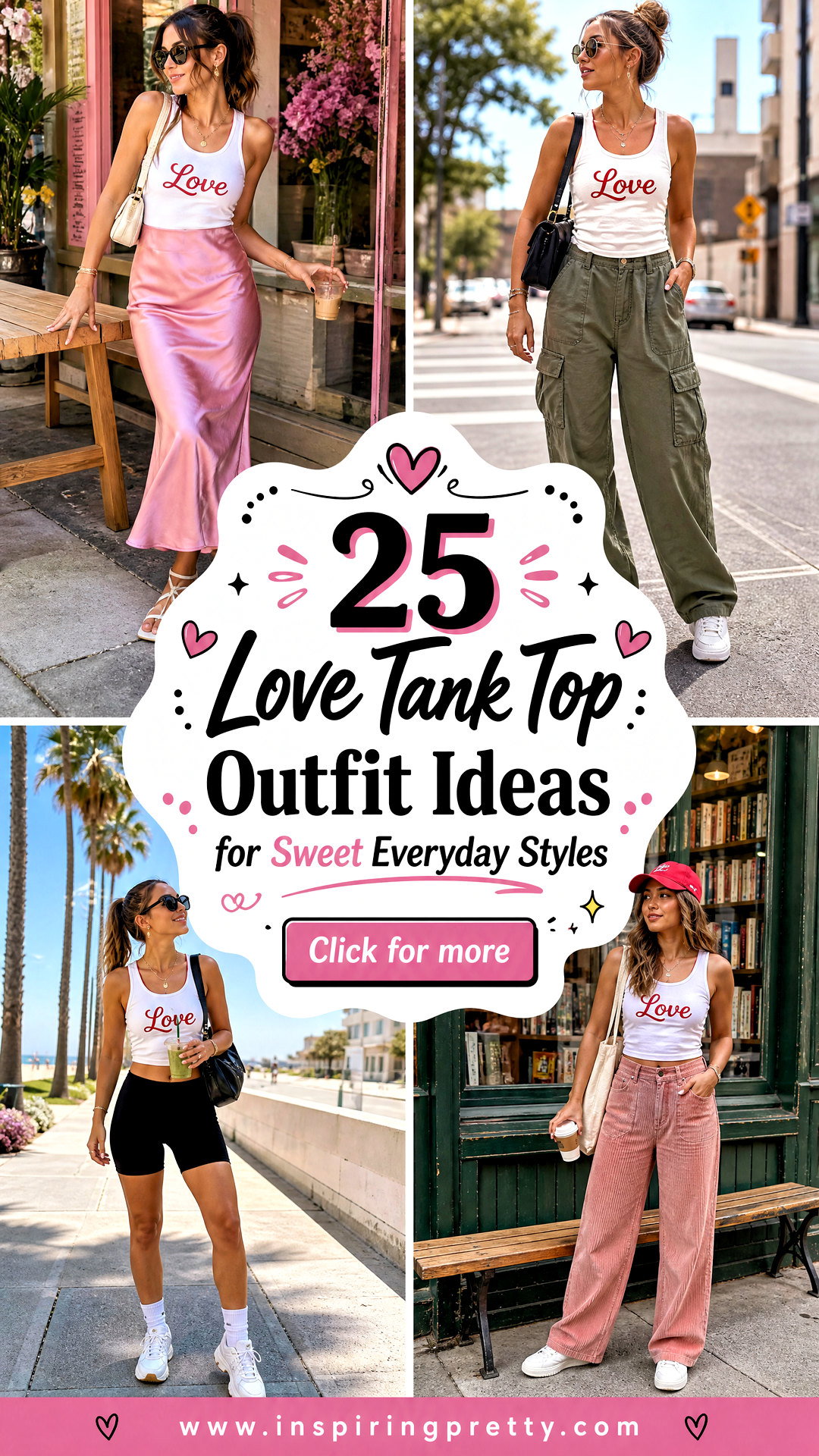 25 Love Tank Top Outfit Ideas for Sweet Everyday Styles - 25 Love Tank Top Outfit Ideas for Sweet Everyday Styles