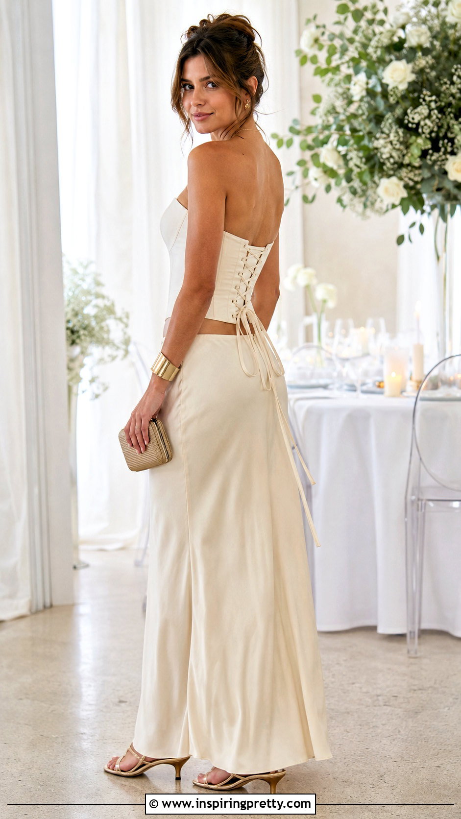 Low Back Corset Top With Maxi Skirt - 20 Low Back Tops For Women