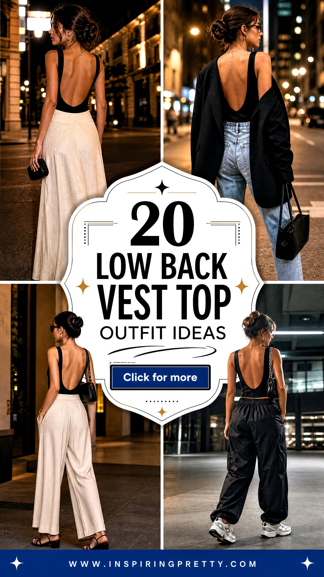 20 Low Back Vest Top Outfit Ideas for Sleek Night-Out Looks - 20 Low Back Vest Top Outfit Ideas for Sleek Night-Out Looks