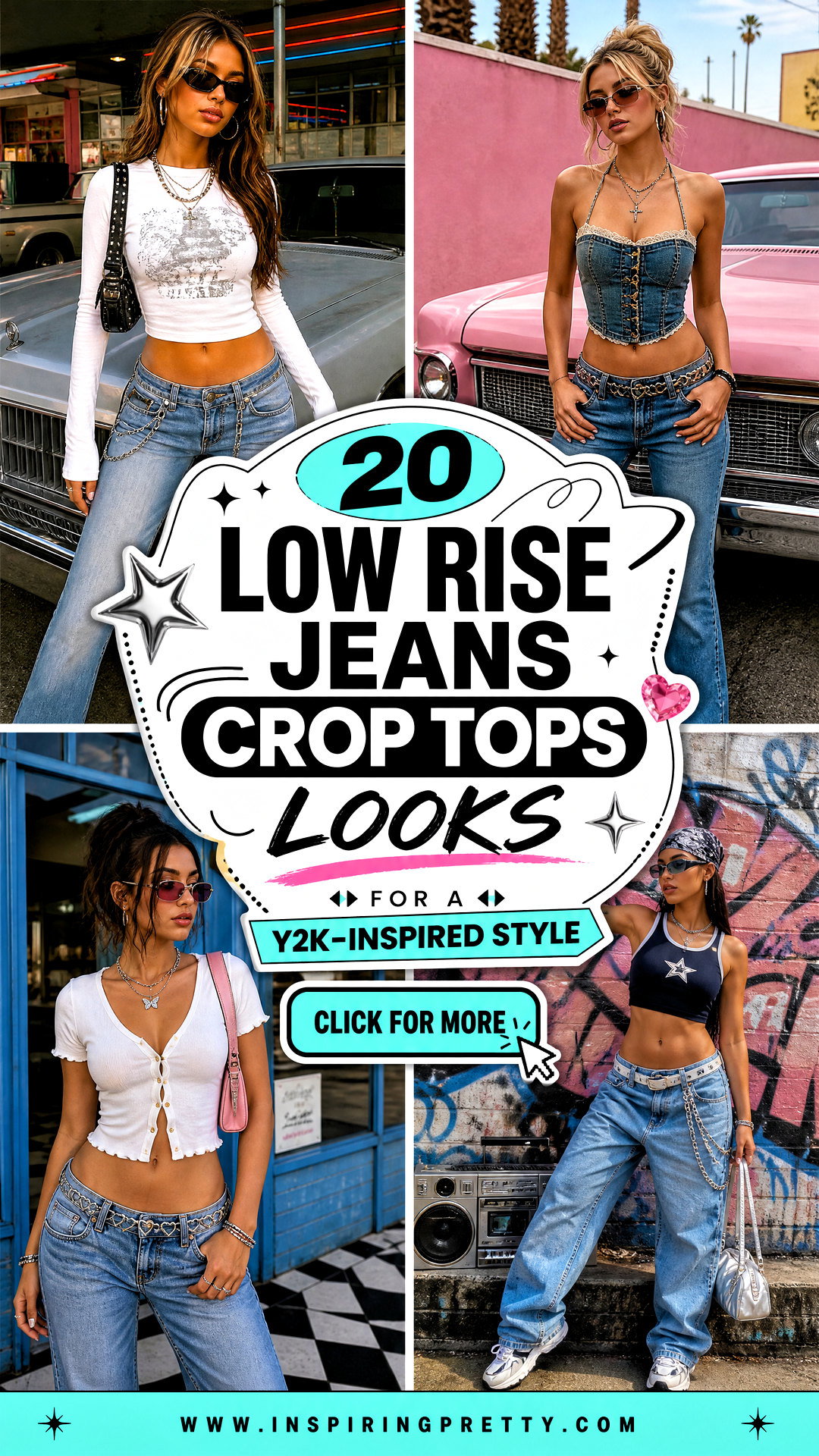 20 Low Rise Jeans Crop Tops Looks for a Y2K-Inspired Style - 20 Low Rise Jeans Crop Tops Looks for a Y2K-Inspired Style