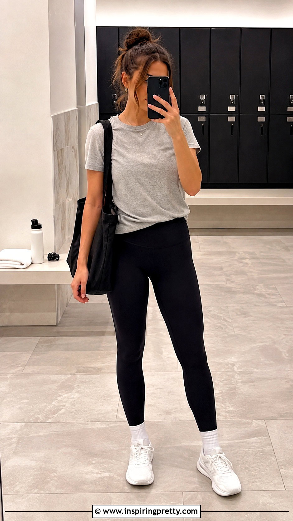 Lululemon Cotton T Shirt With Wunder Train Leggings - 25 lululemon gym top outfit ideas