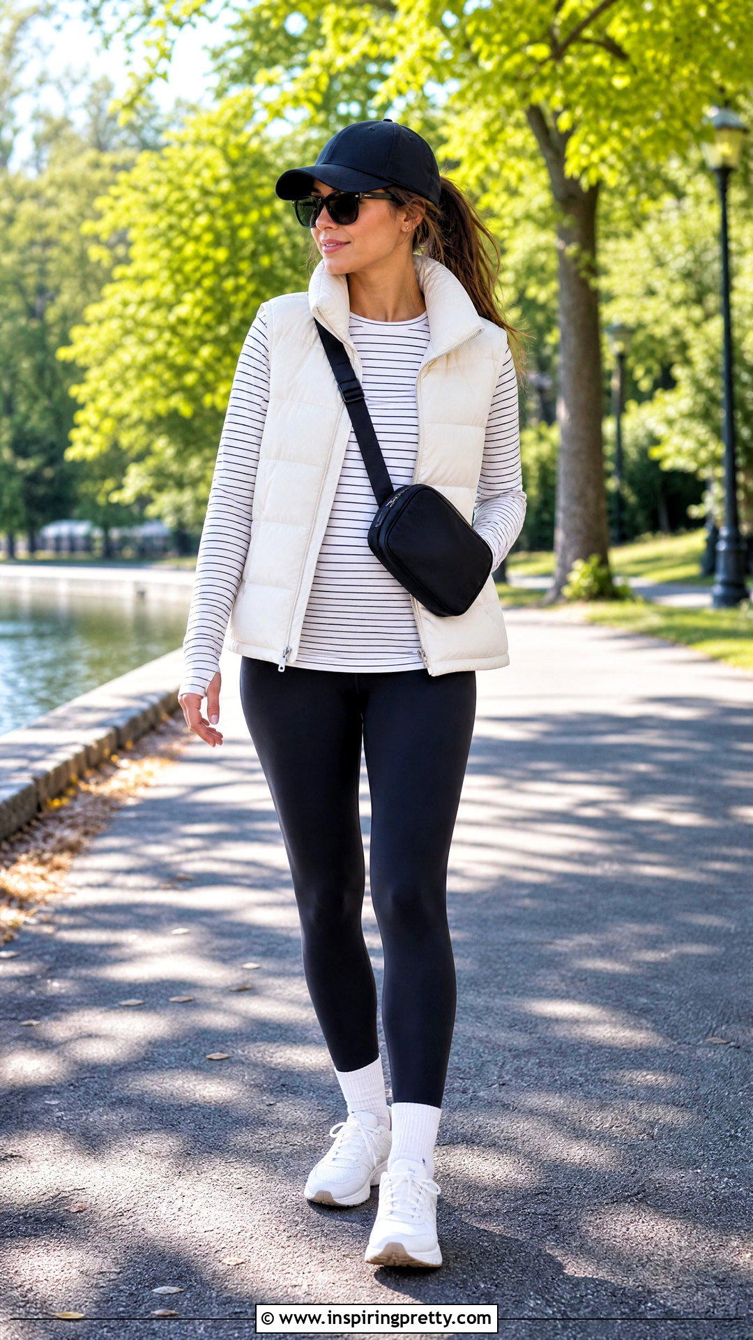 Lululemon Striped Top With Puffer Vest And Leggings - 20 lululemon striped top outfit ideas