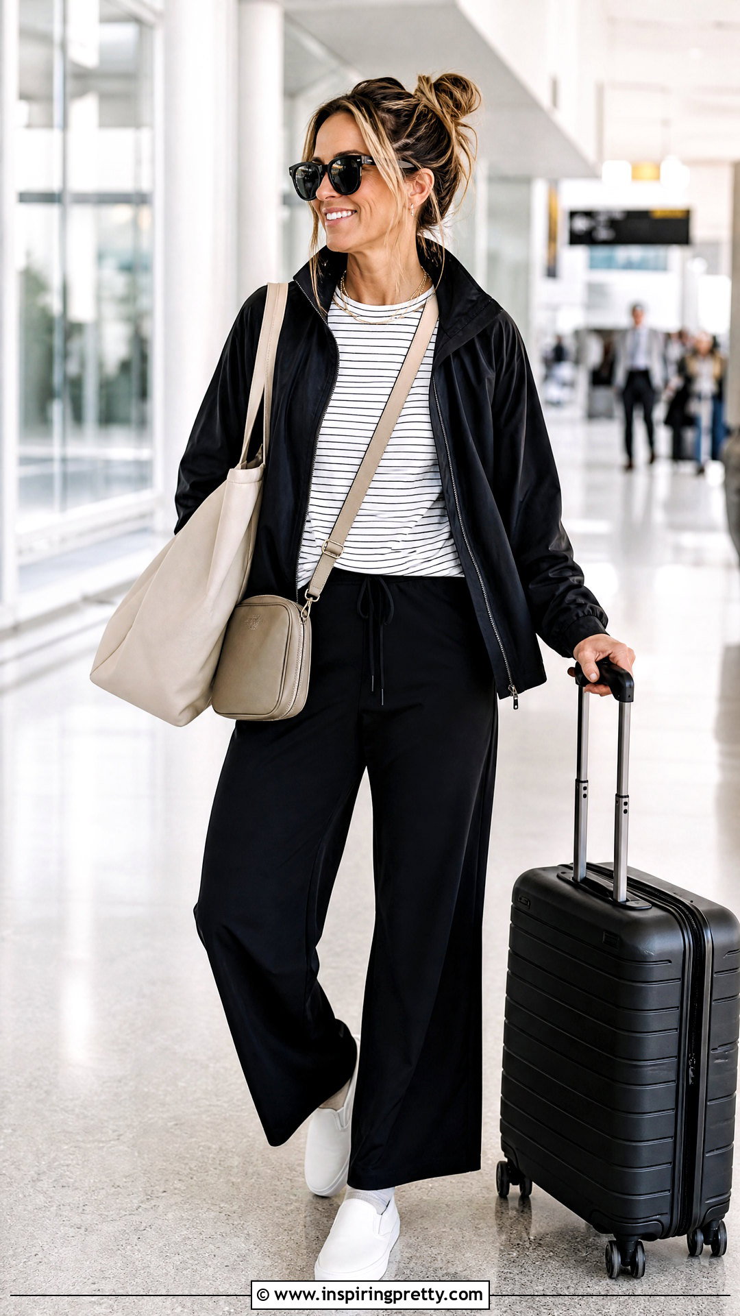 Lululemon Striped Top With Travel Pants - 20 lululemon striped top outfit ideas