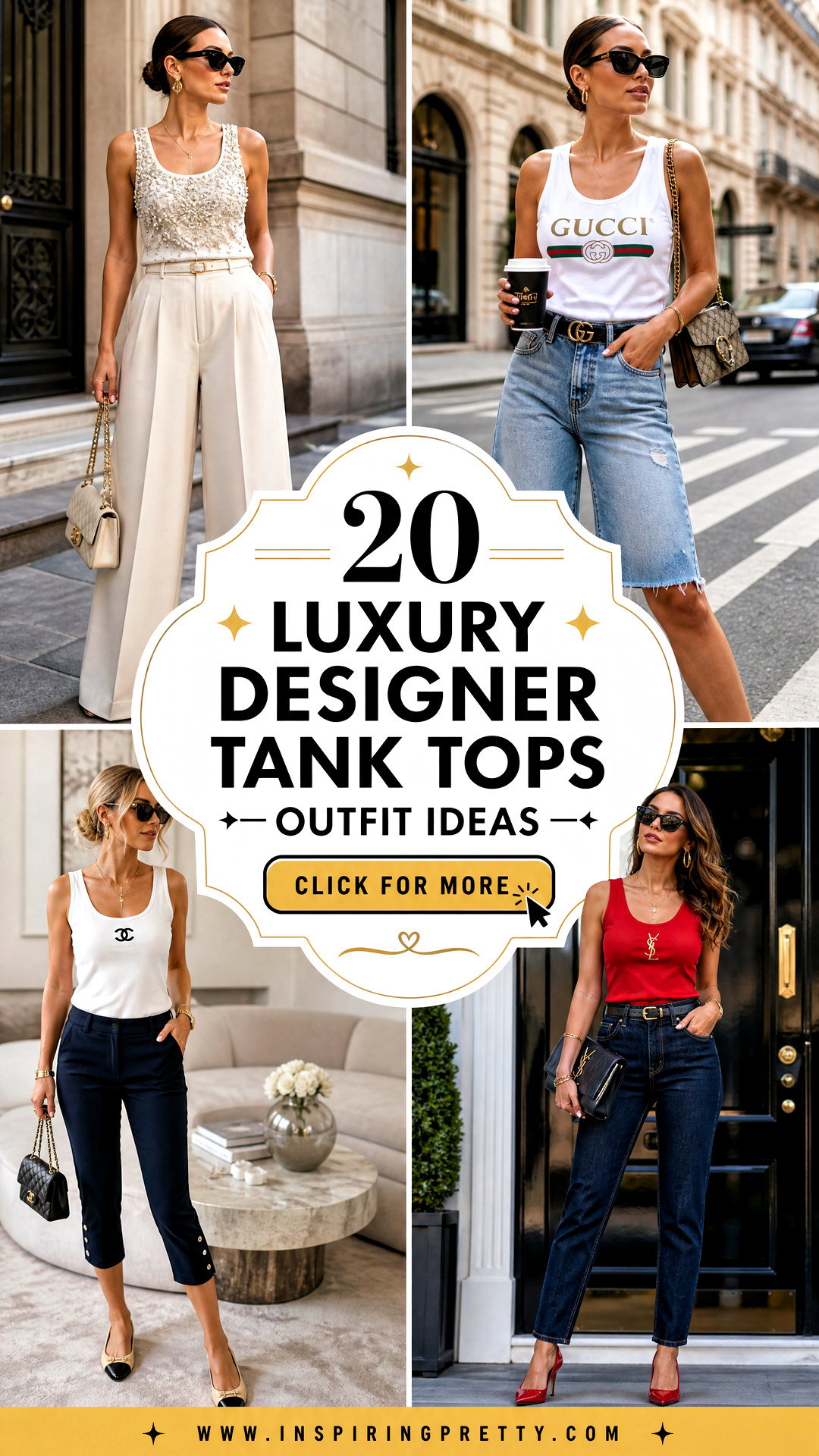 20 Luxury Designer Tank Tops Outfit Ideas for Elevated Style - 20 Luxury Designer Tank Tops Outfit Ideas for Elevated Style