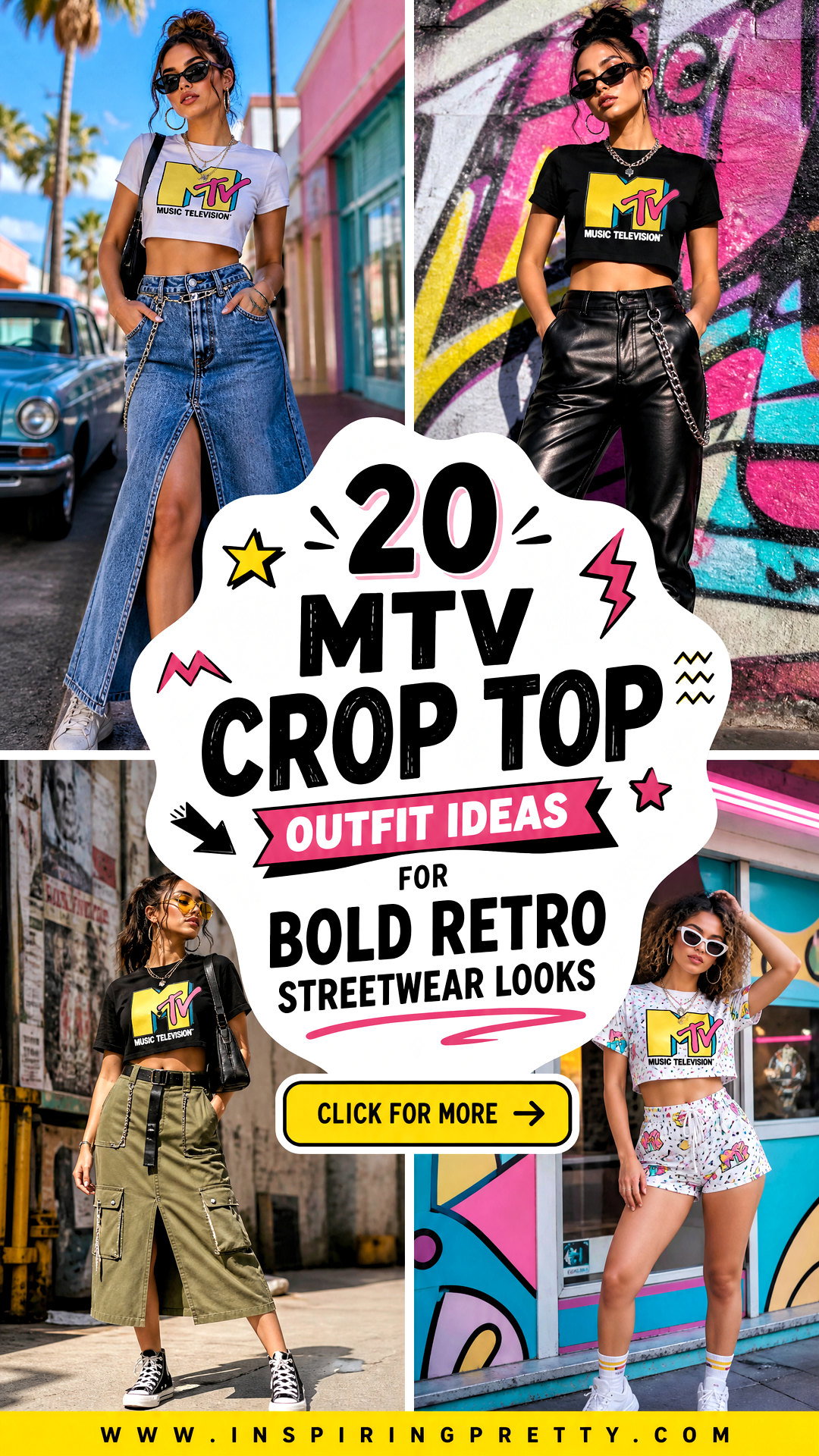 20 MTV Crop Top Outfit Ideas for Bold Retro Streetwear Looks - 20 MTV Crop Top Outfit Ideas for Bold Retro Streetwear Looks