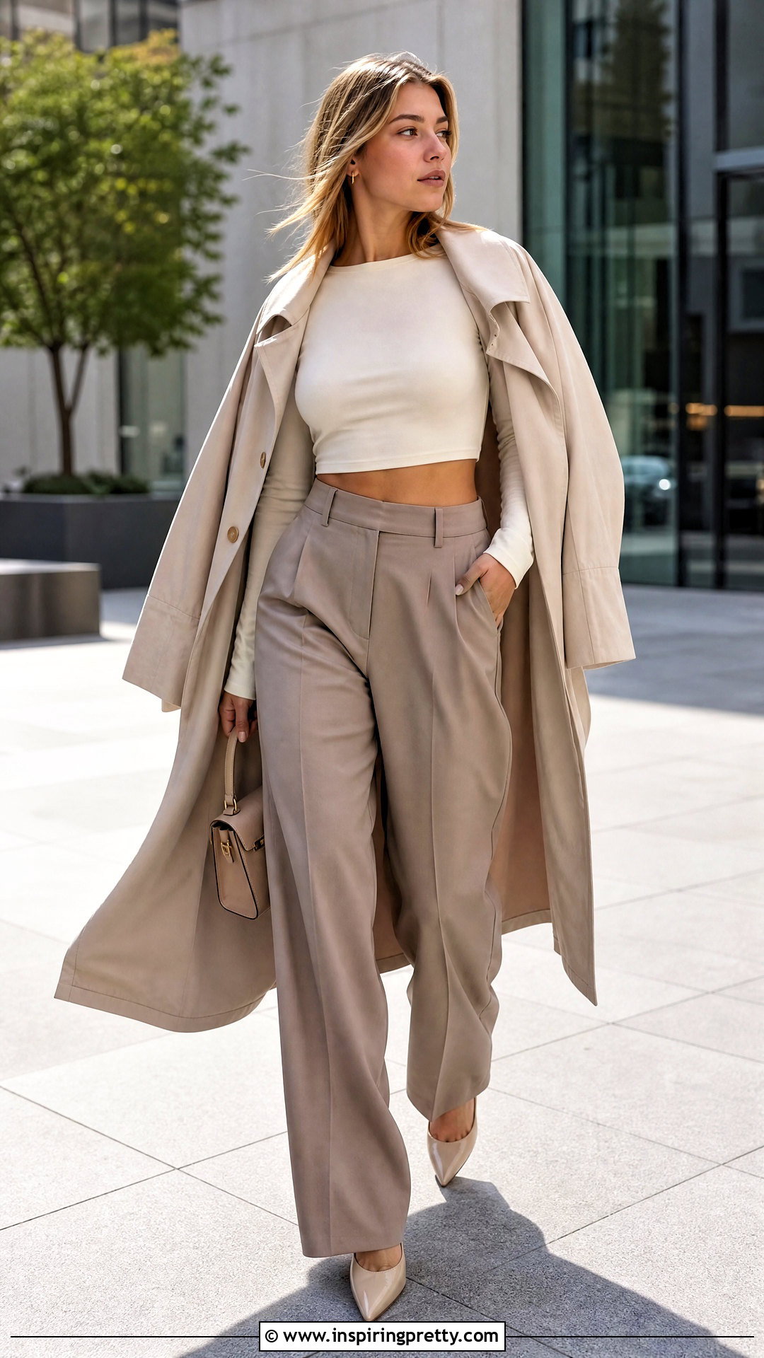 Madelyn Cline Long Sleeve Crop Top With Wide Leg Pants - 25 Madelyn Cline Crop Top outfit ideas