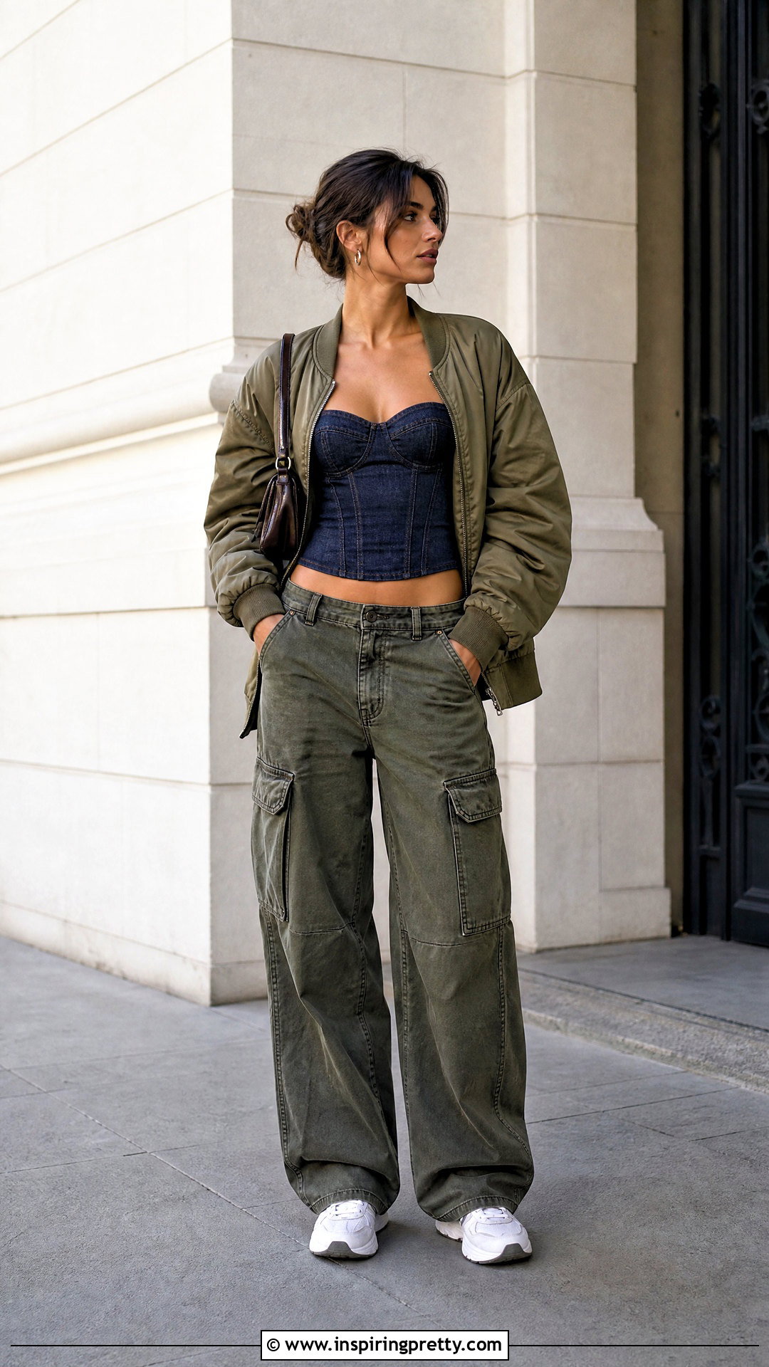 Magda Butrym Denim Top With Cargo Pants - 20 Magda Butrym Denim Top outfit ideas
