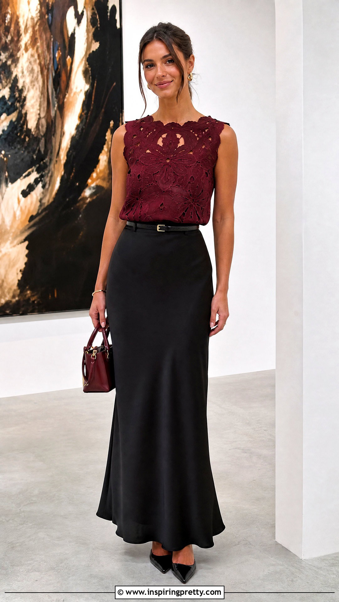 Maisie Cutwork Top With Black Maxi Skirt - 20 free people maisie cutwork top outfit ideas