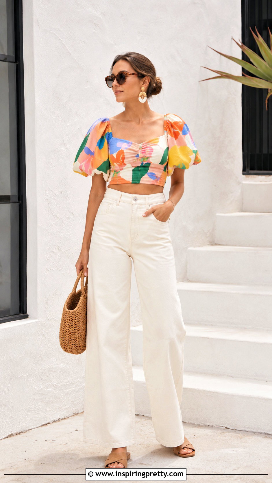 Mara Hoffman Crop Top With White Jeans - 20 mara hoffman crop top outfit ideas