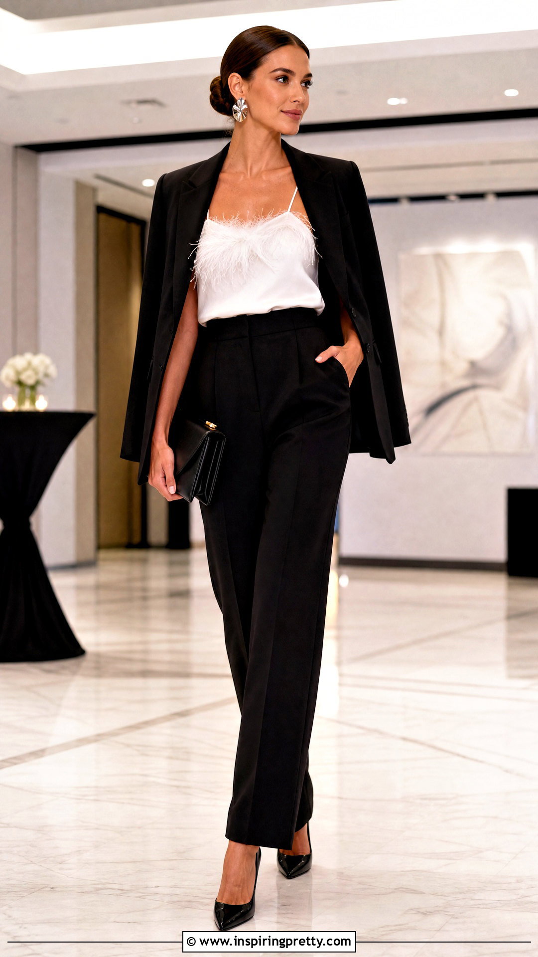 Marabou Top With Blazer And Trousers - 20 Marabou Top outfit ideas