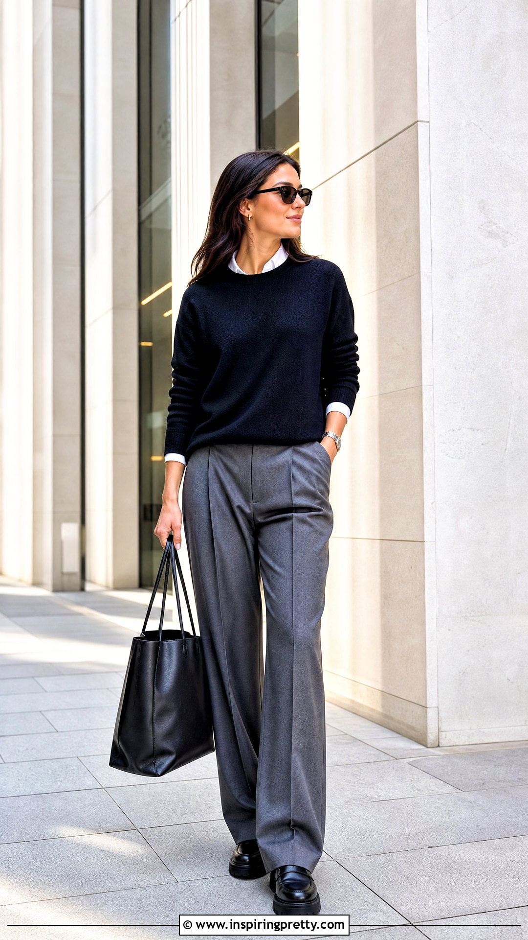 Marc Jacobs Crewneck With Relaxed Trousers - 25 marc jacobs tops outfit ideas