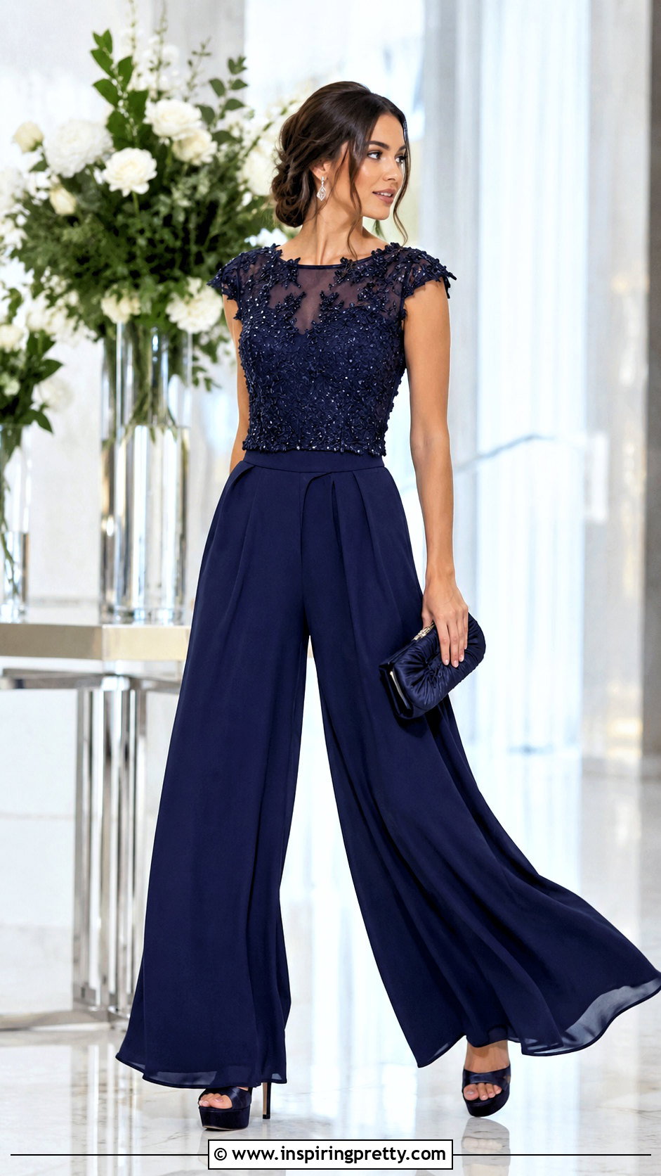 Marciano Beaded Lace Top With Palazzo Pants - 20 marciano beaded lace top outfit ideas