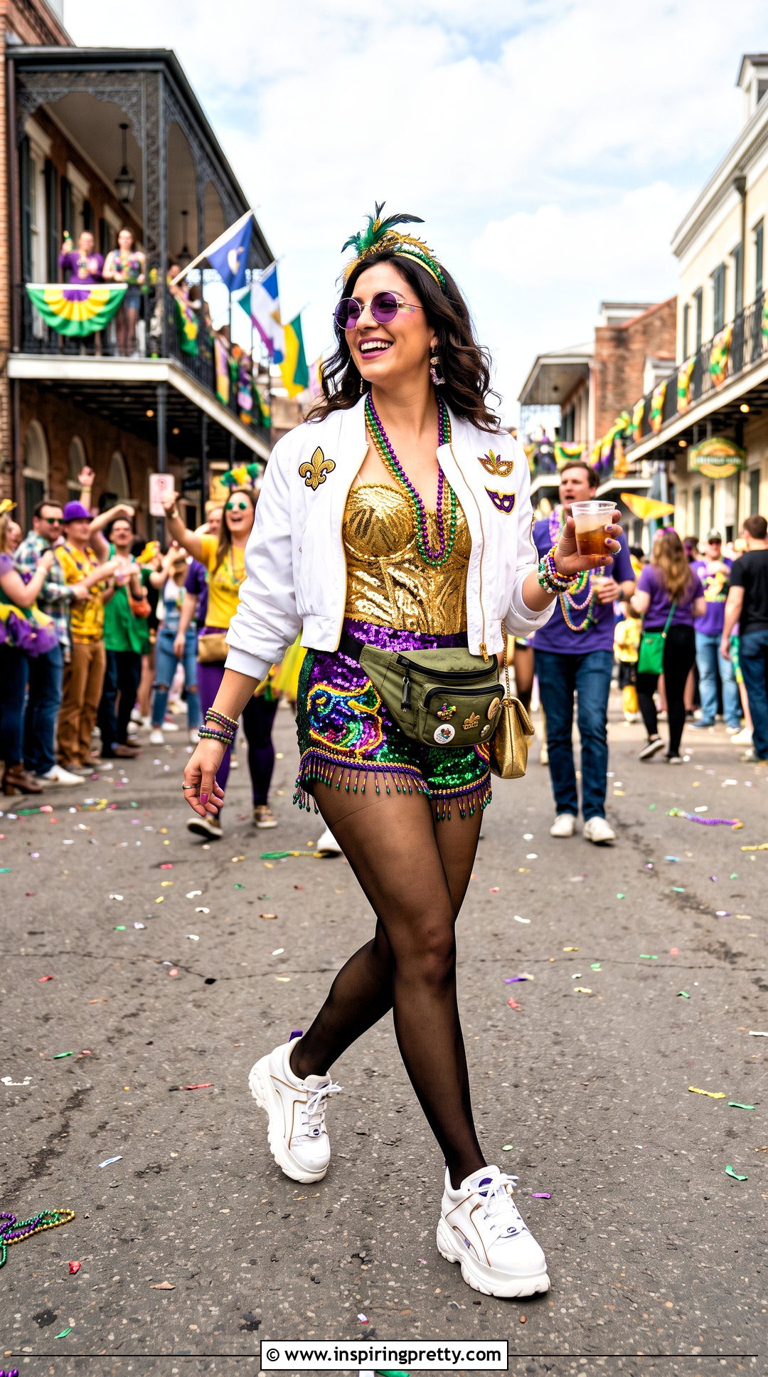 Mardi Gras Corset Top With Sequin Shorts - 25 Mardi Gras Corset Tops