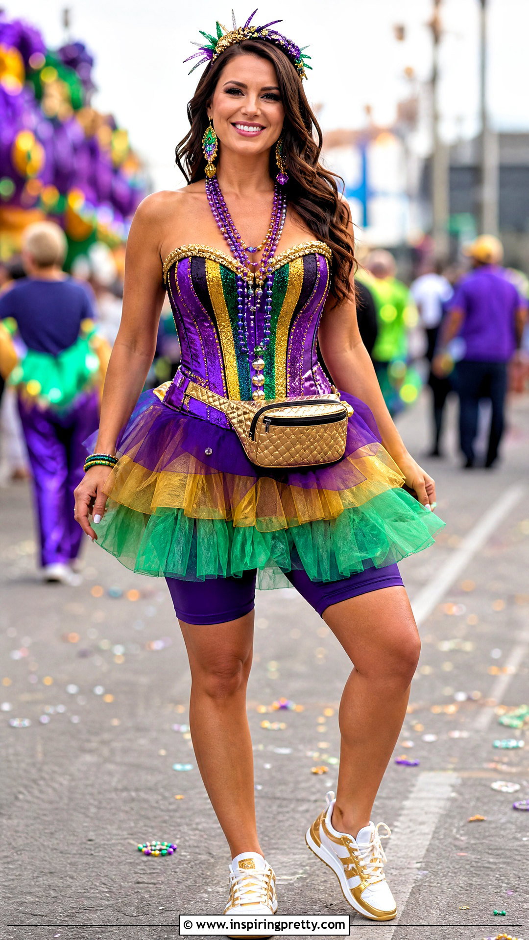Mardi Gras Corset Top With Tutu And Sneakers - 25 Mardi Gras Corset Tops