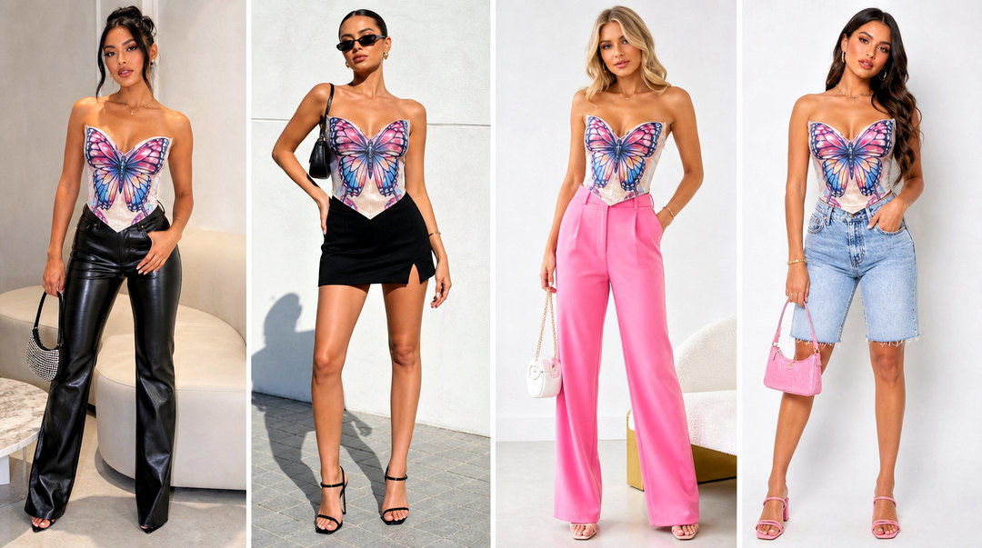 25 Mariah Butterfly Top Outfit Ideas for Nostalgic Y2K Style