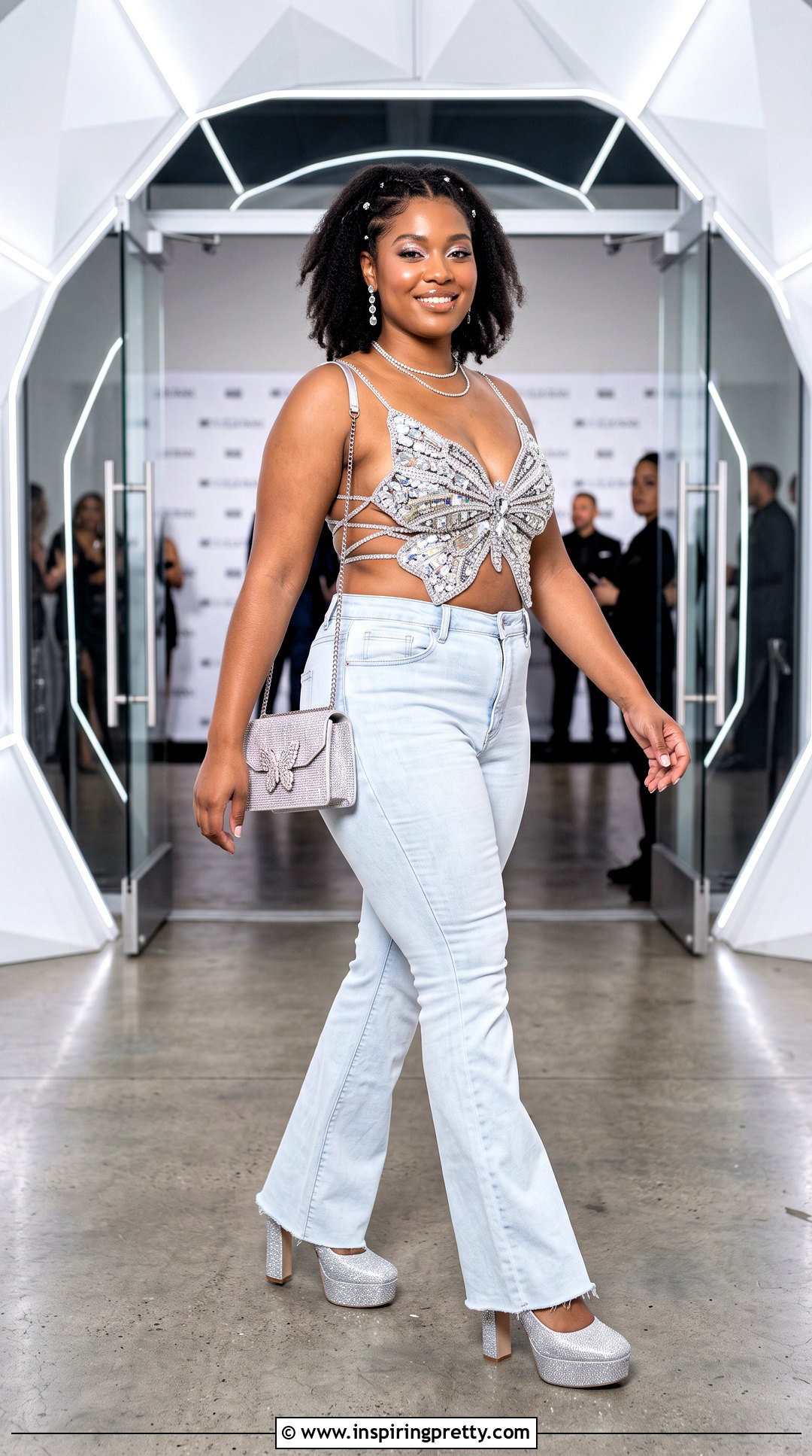 Mariah Butterfly Top With Flared Jeans - 25 Mariah Butterfly Top outfit ideas