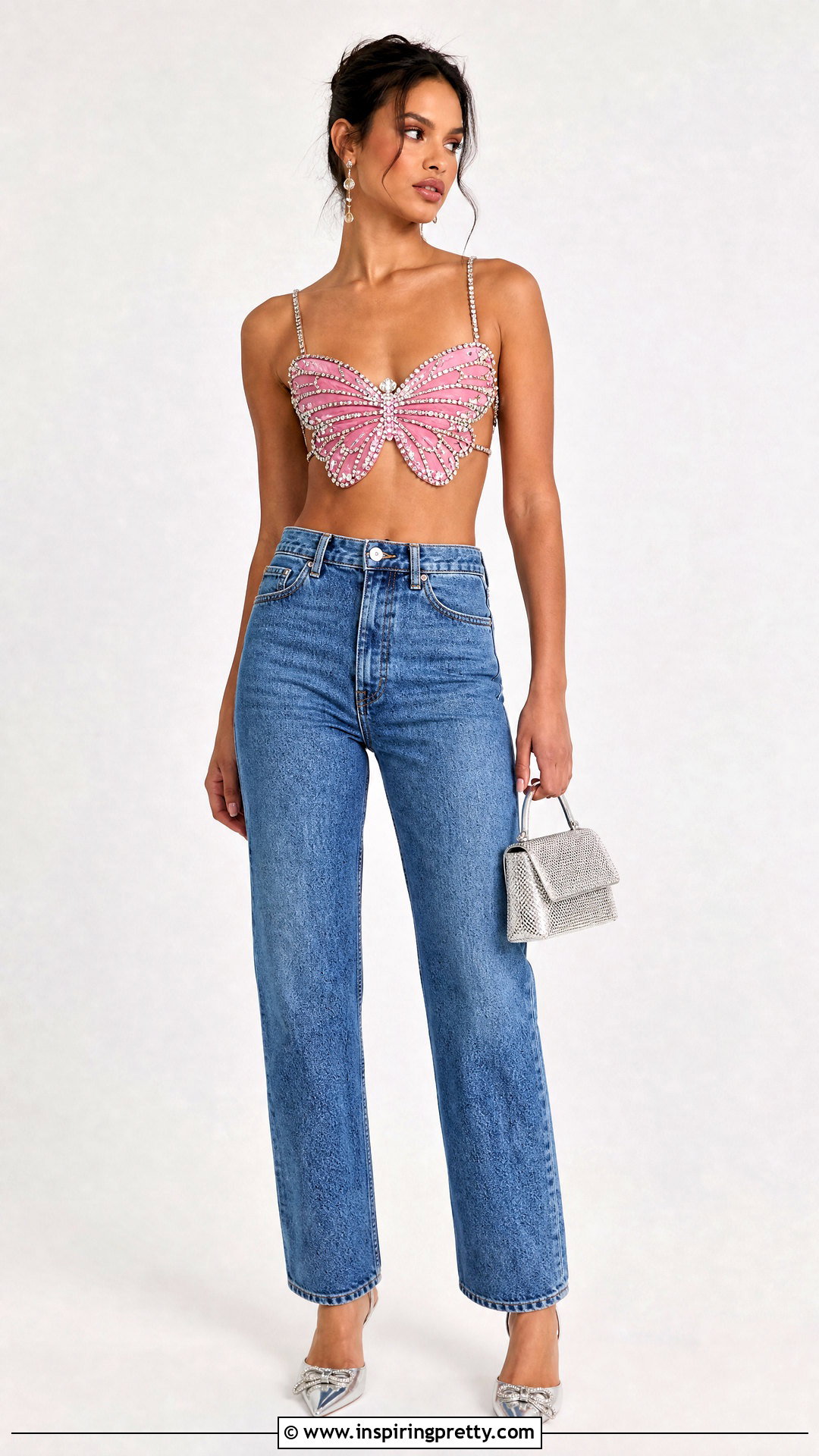 Mariah Butterfly Top With High Waisted Jeans - 25 Mariah Butterfly Top outfit ideas