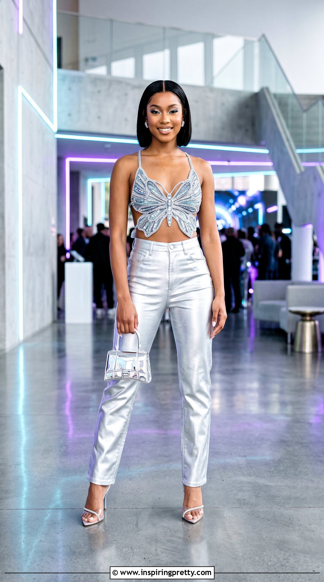 Mariah Butterfly Top With Silver Pants - 25 Mariah Butterfly Top outfit ideas
