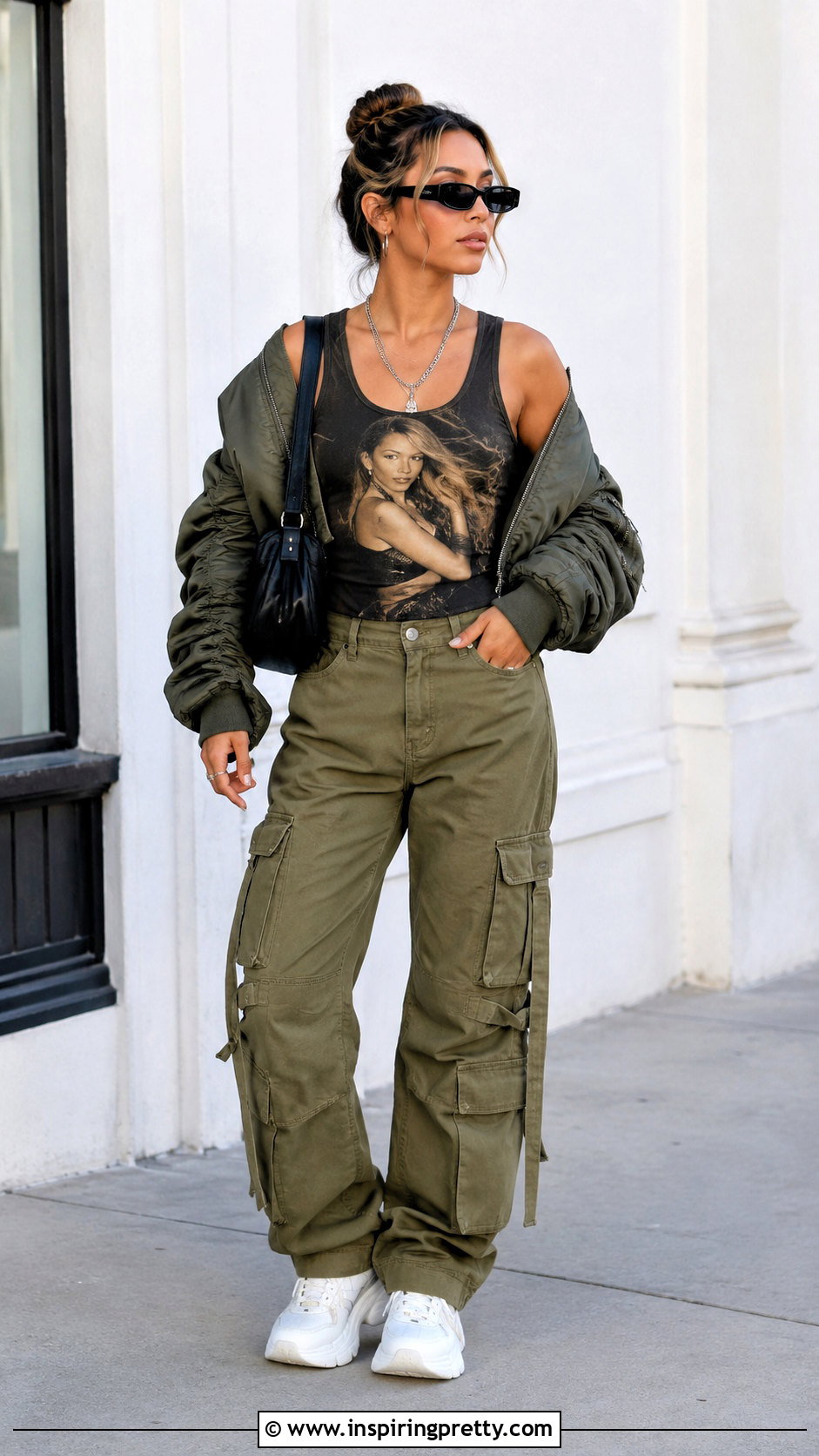 Mariah Carey Tank Top With Cargo Pants - 20 Mariah Carey Tank Top outfit ideas