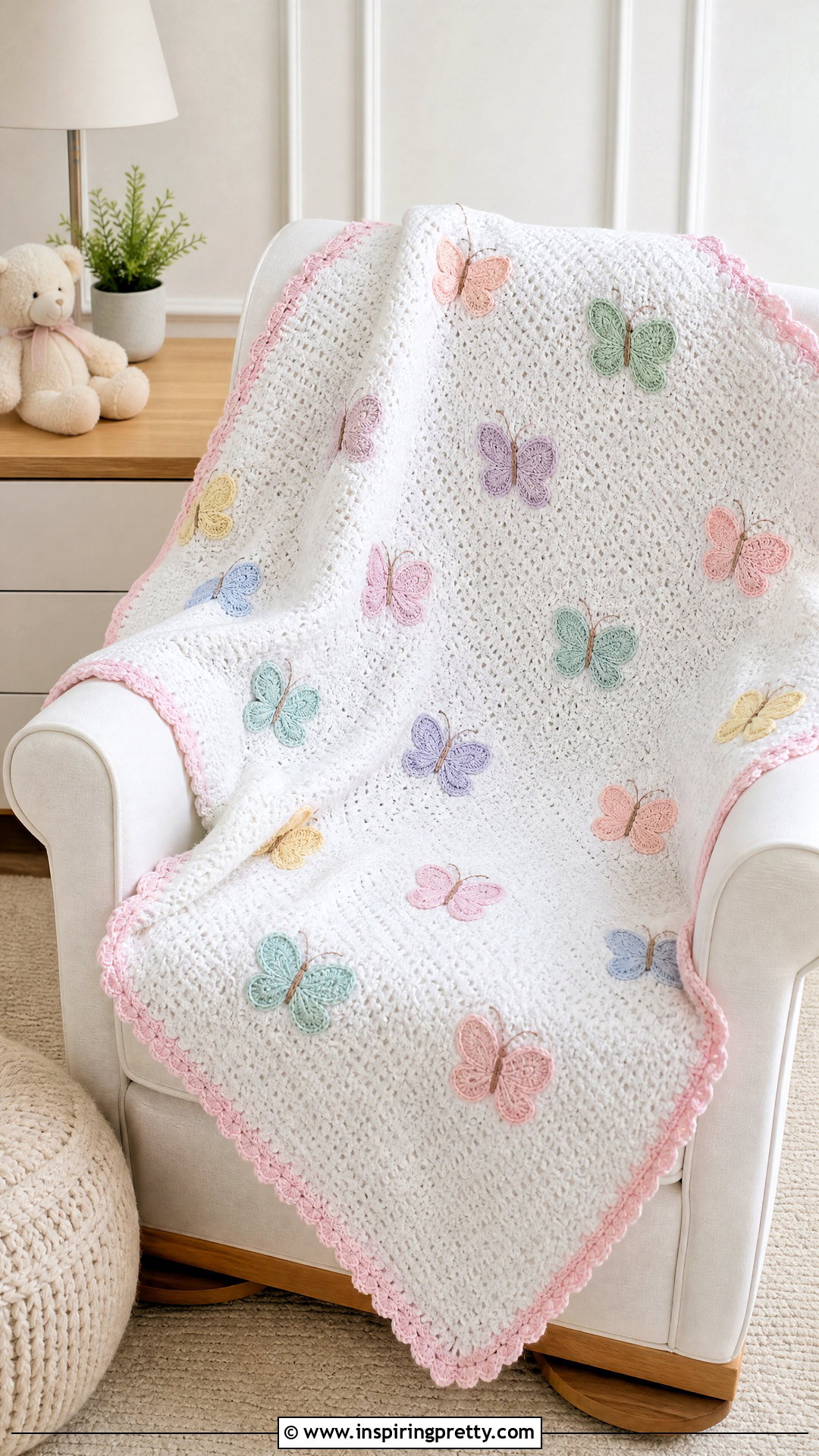 Mariposa Crochet Butterfly Baby Blanket - 50 top mariposa crochet ideas