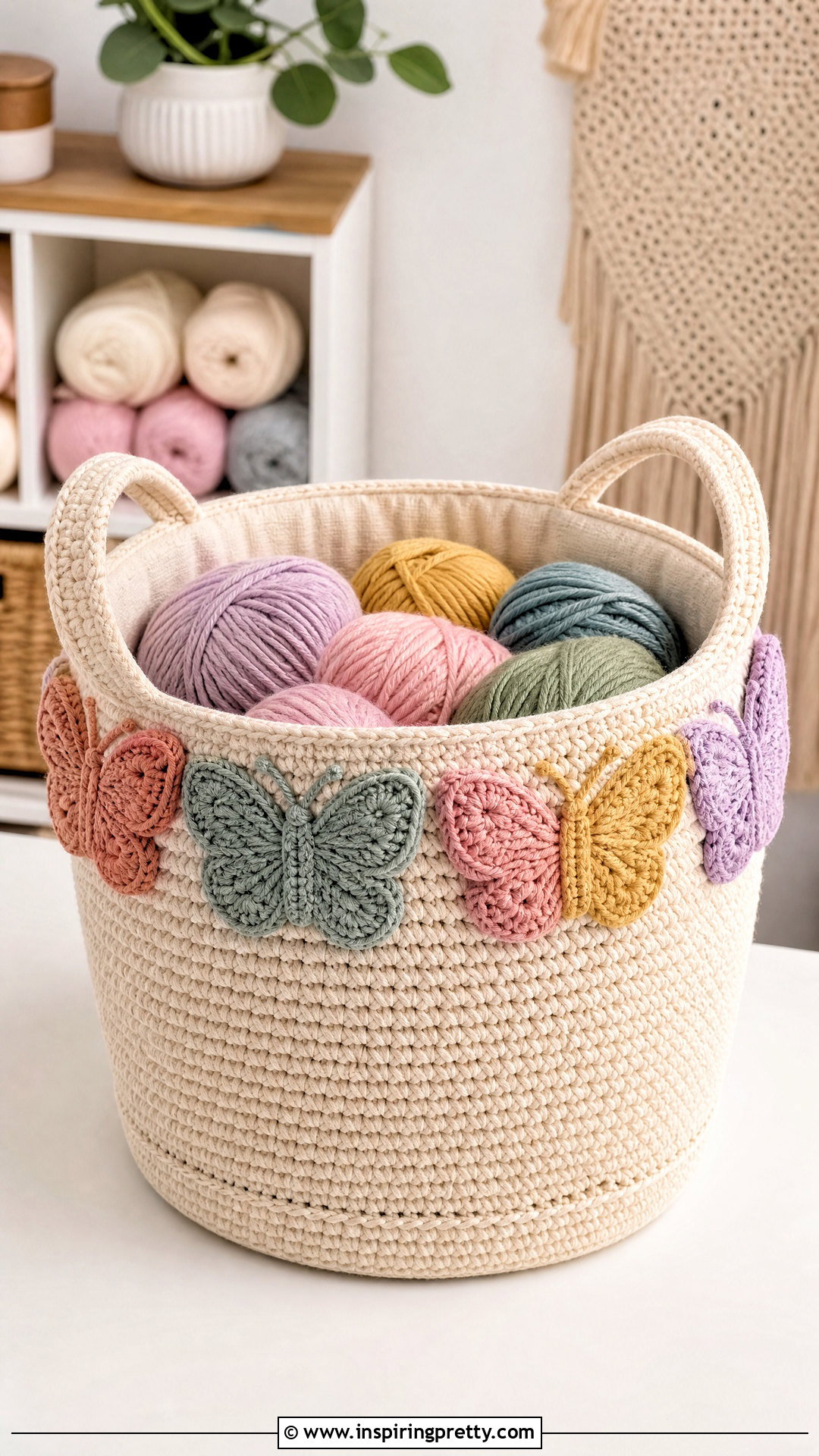 Mariposa Crochet Butterfly Basket - 50 top mariposa crochet ideas