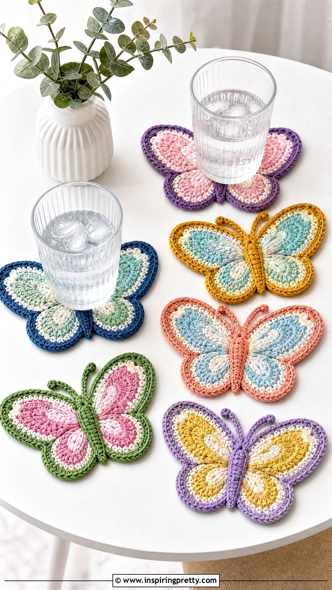 Mariposa Crochet Butterfly Coaster - 50 top mariposa crochet ideas
