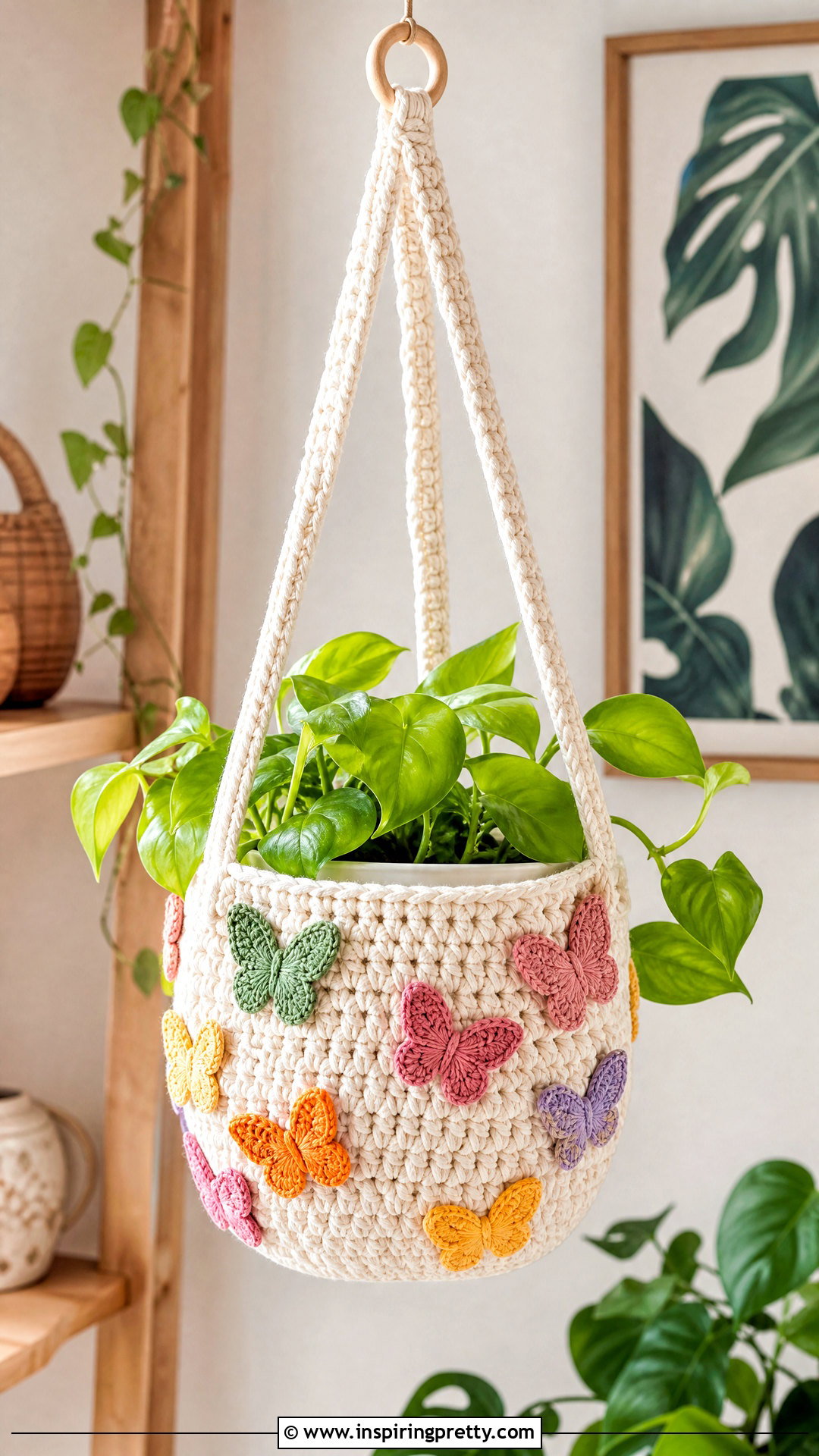 Mariposa Crochet Butterfly Plant Hanger - 50 top mariposa crochet ideas